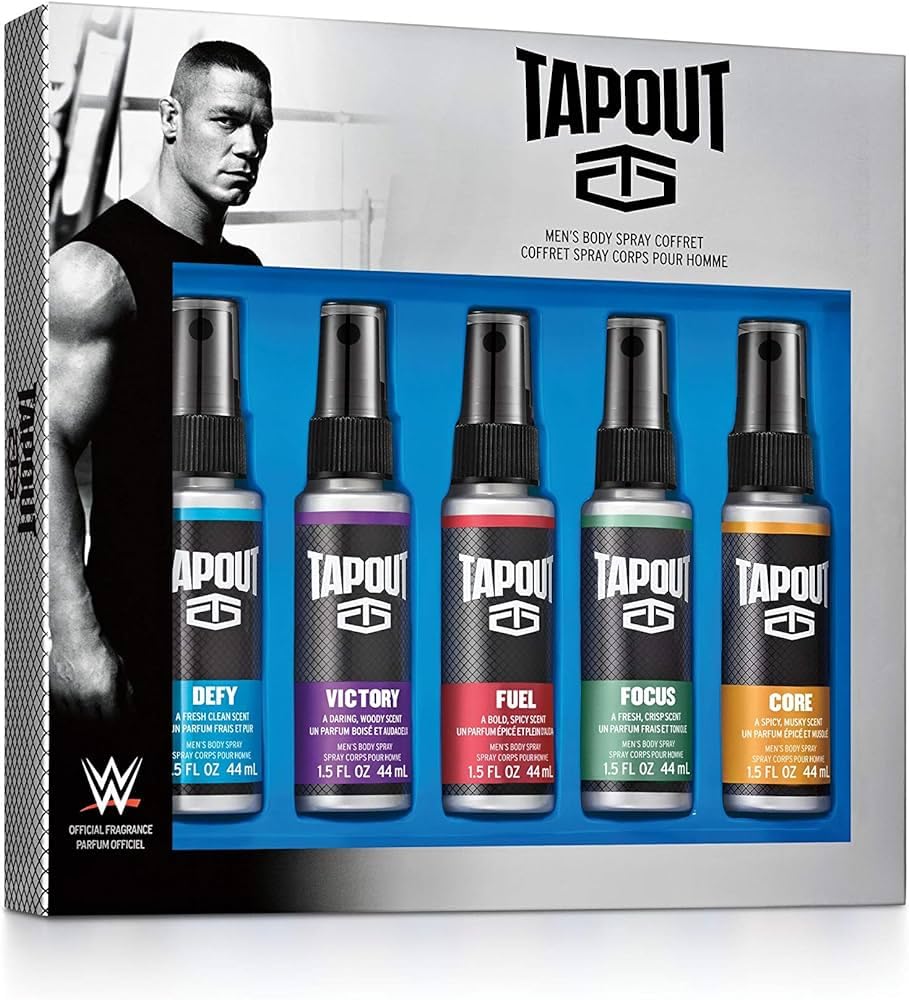 Set de Regalo Perfume Tapout Body Spray para Hombre Paquete de Cinco - Venta Internacional