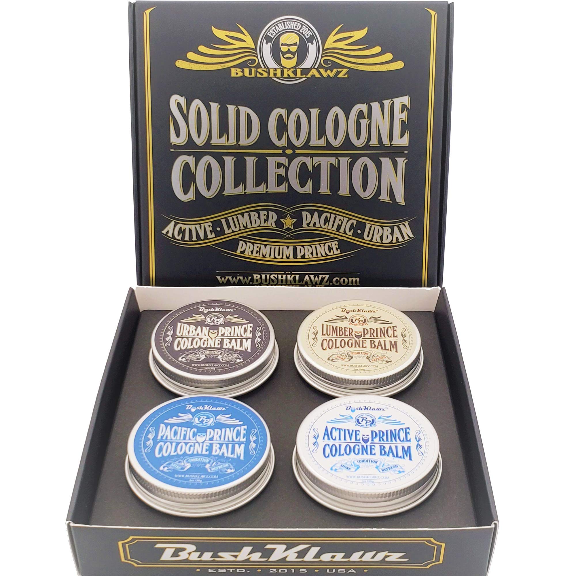 Foto 3 pulgar | Solid Cologne Bushklawz Premium Prince, 30 Ml, Set De 4 Aromas - Venta Internacional.