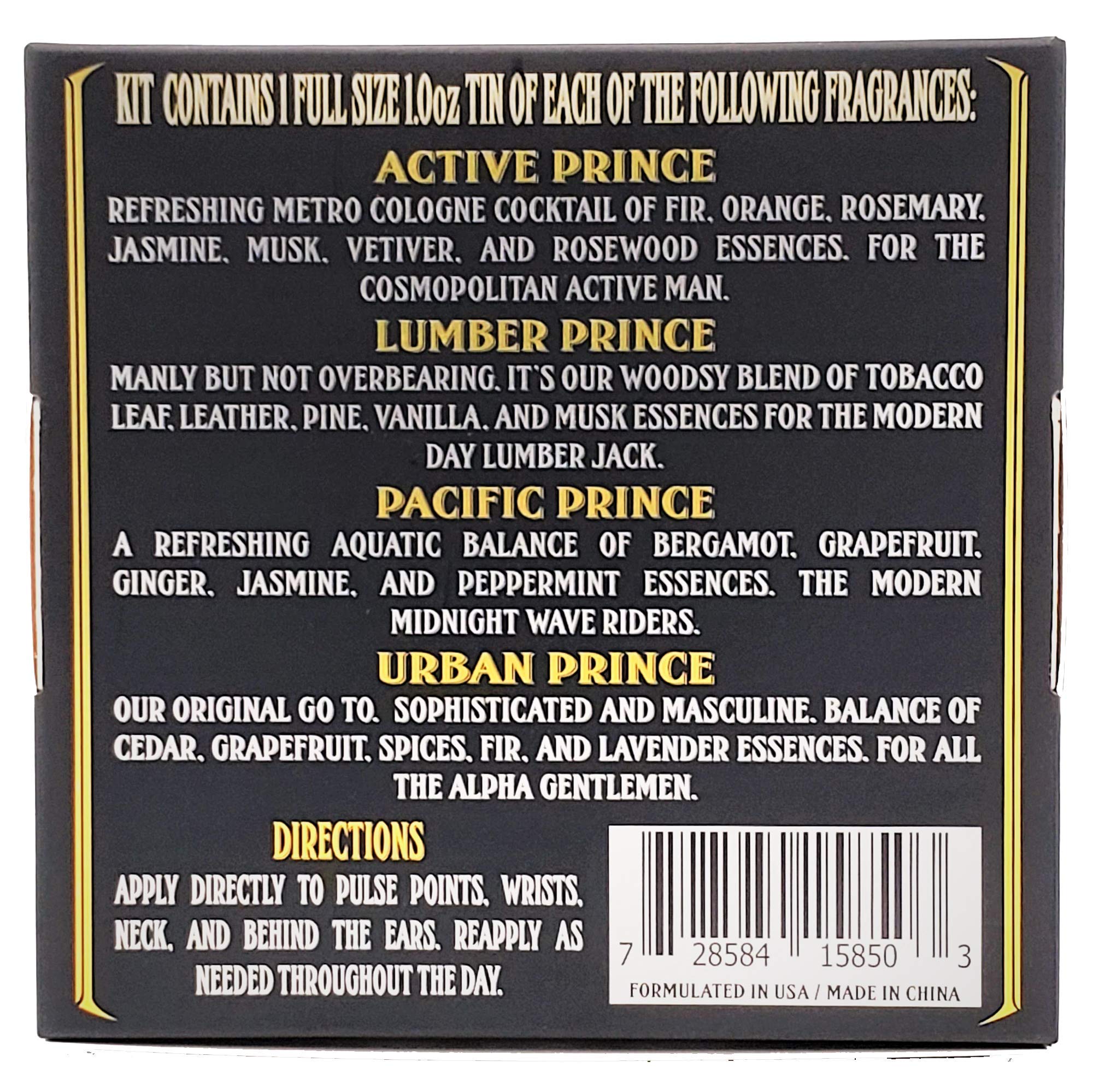Foto 5 pulgar | Solid Cologne Bushklawz Premium Prince, 30 Ml, Set De 4 Aromas - Venta Internacional.