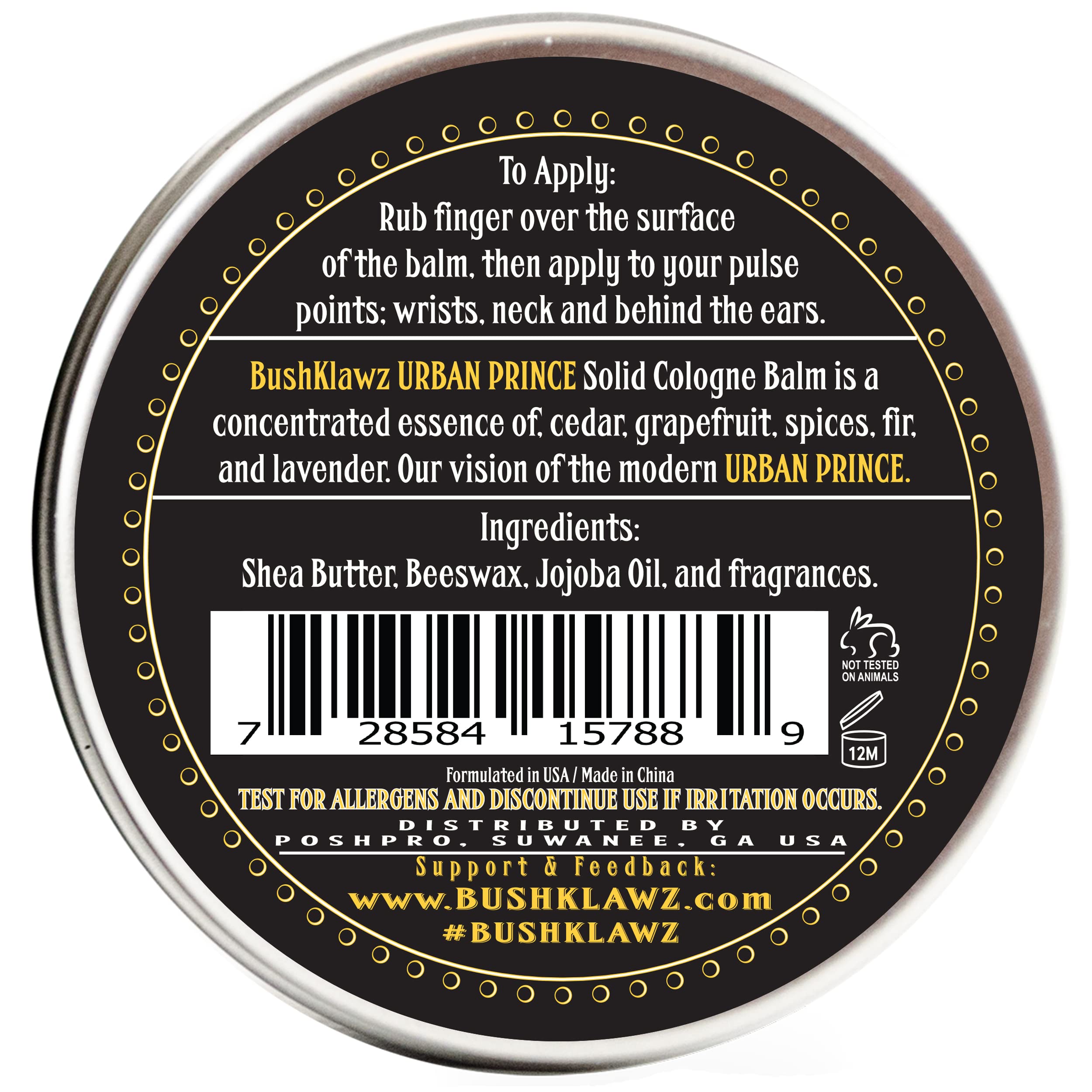 Foto 3 | Colonia Sólida Bushklawz Urban Prince 30 Ml Sin Alcohol - Venta Internacional.