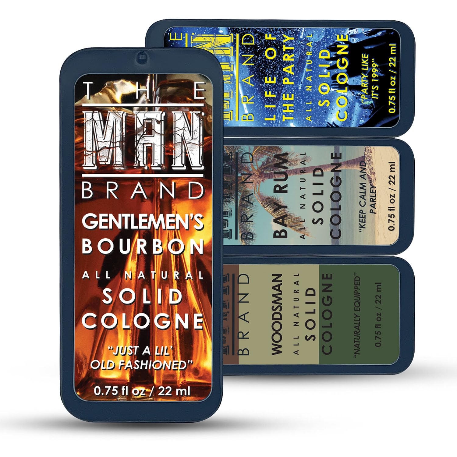 Set De Colonia Sólida The Man Brand Wolfpack De 4 X 22 Ml Con Funda - Venta Internacional.