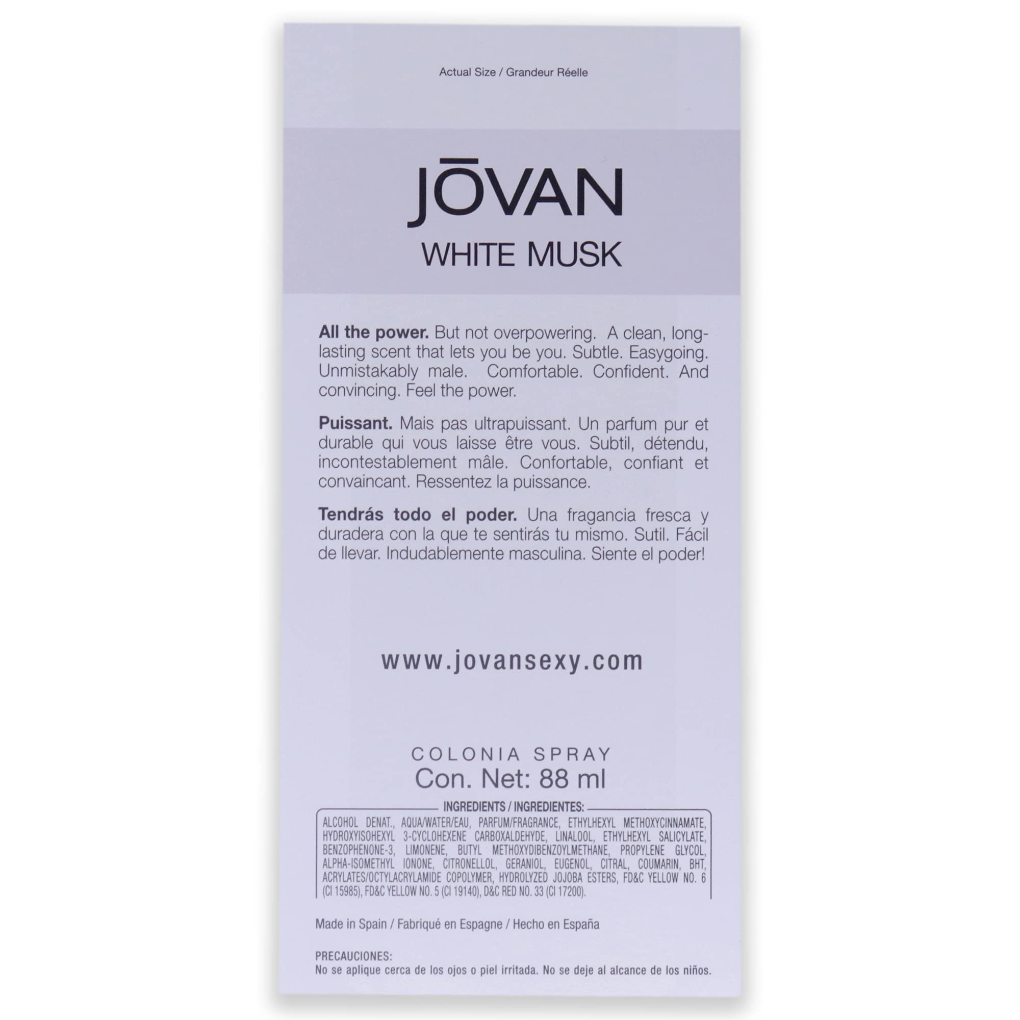 Foto 6 | Colonia En Aerosol Perfume Jovan White Musk Para Mujer, 90 Ml - Venta Internacional.