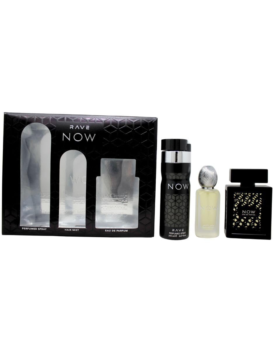 Perfume Lattafa Rave Now Eau De Parfum 100 ml Set de 3 Piezas para Hombre - Venta Internacional