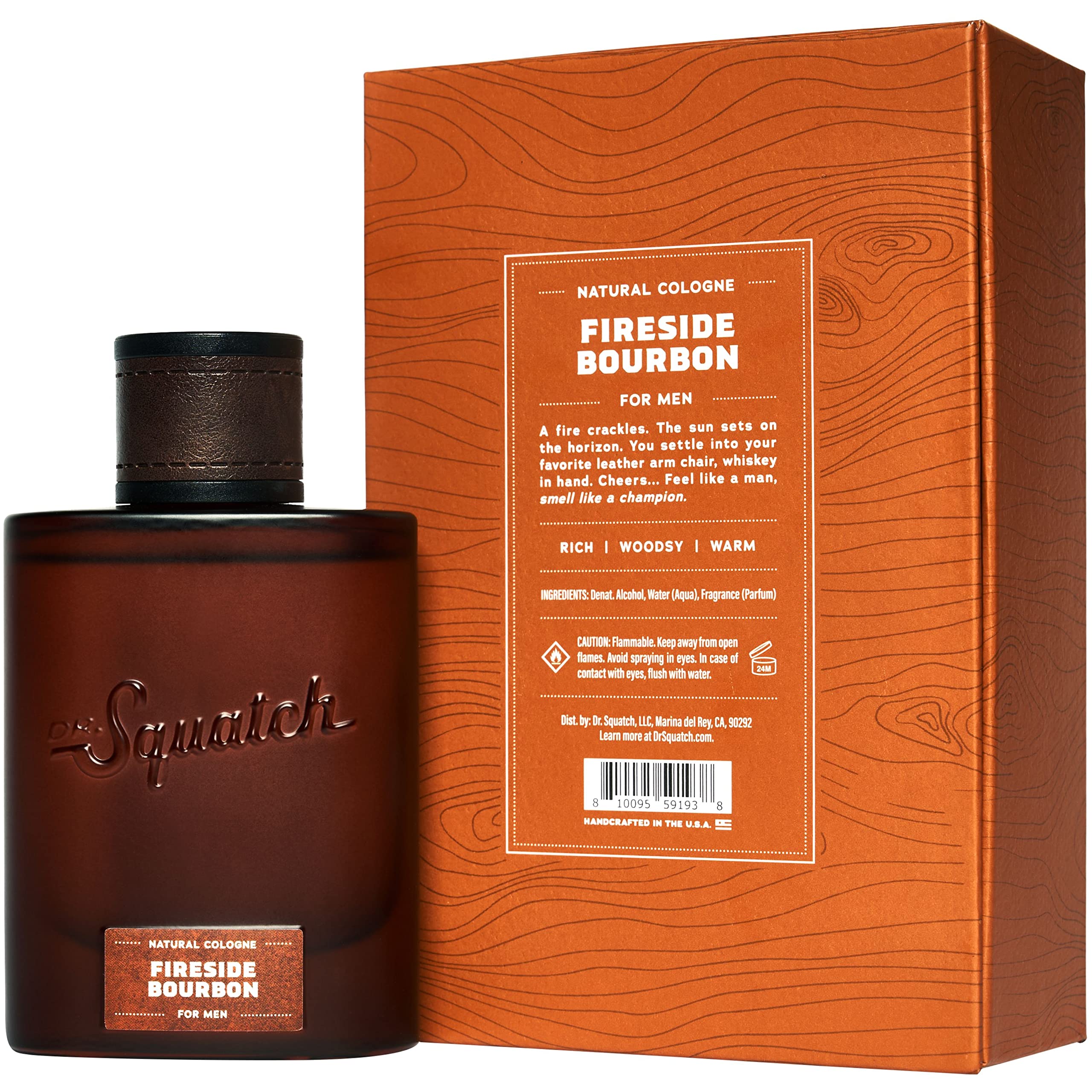 Foto 3 pulgar | Colonia Dr. Squatch Fireside Bourbon, Madera De Cedro Natural, 50 Ml - Venta Internacional.