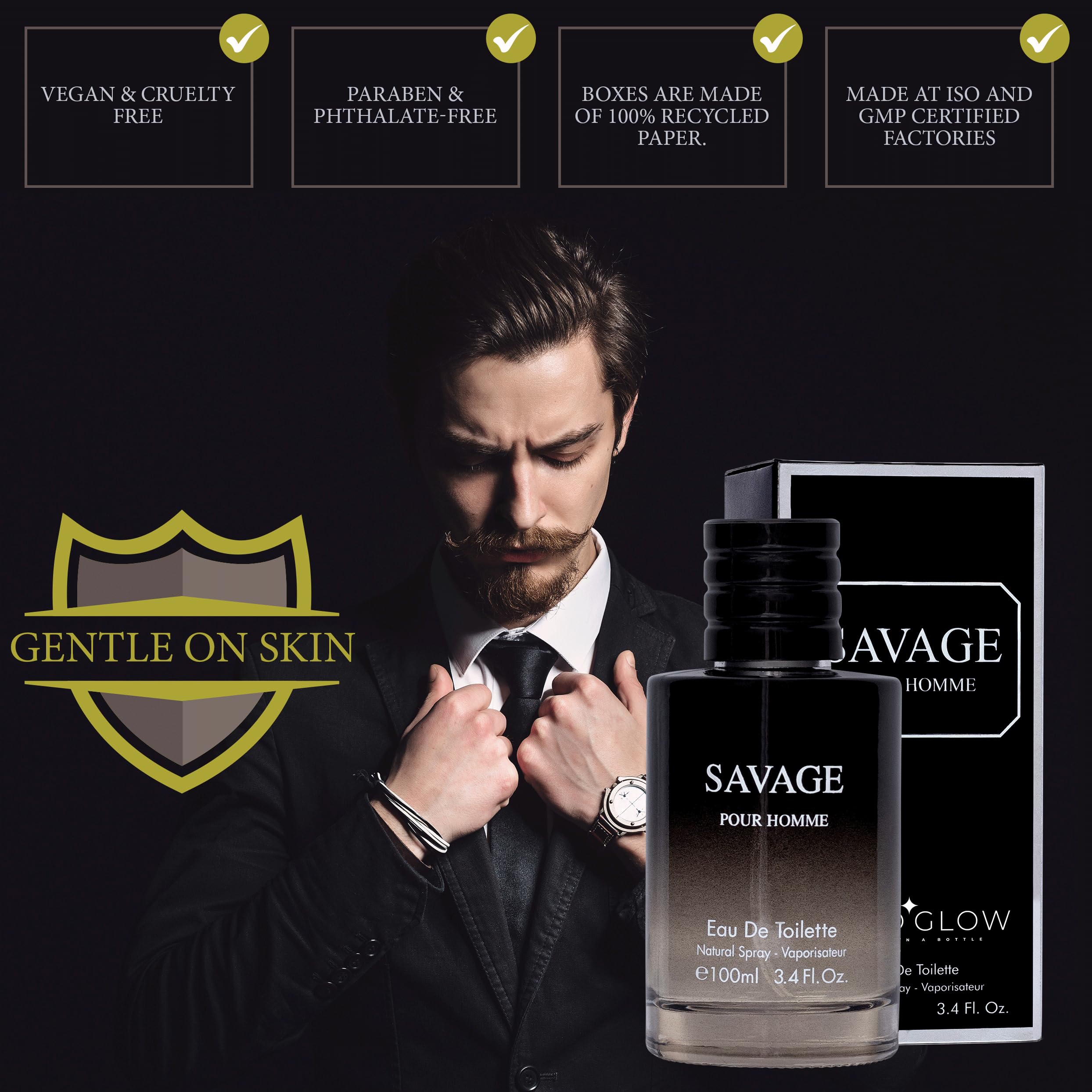 Foto 6 pulgar | Perfume Novoglow Savage Eau De Toilette 100 Ml Para Hombre - Venta Internacional.
