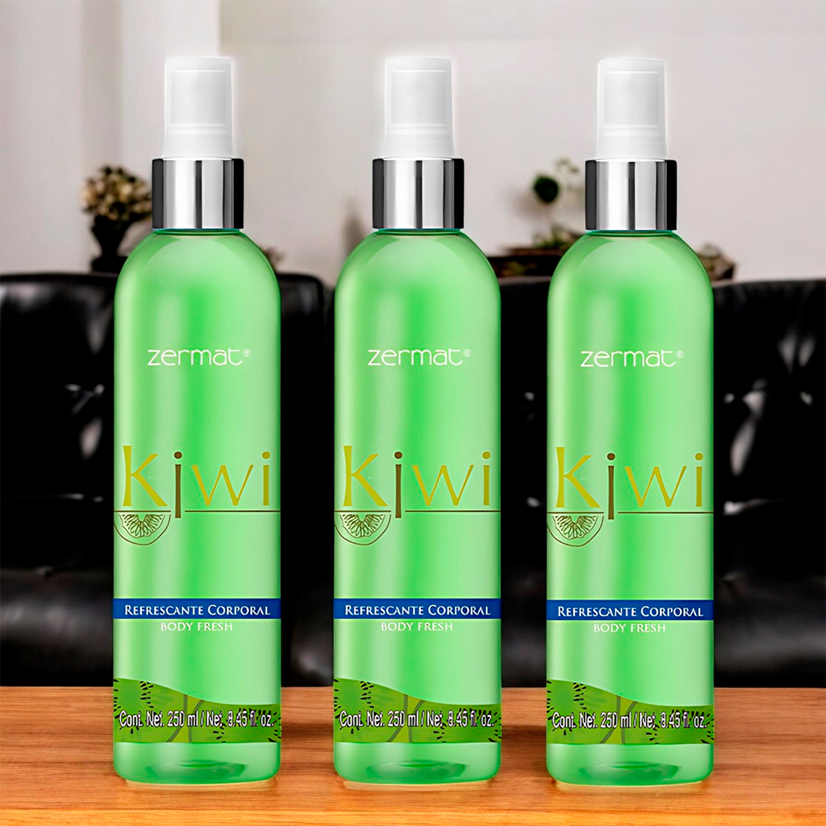Foto 3 pulgar | Set De 3 Lociones Refrescantes Kiwi Zermat 250 Ml