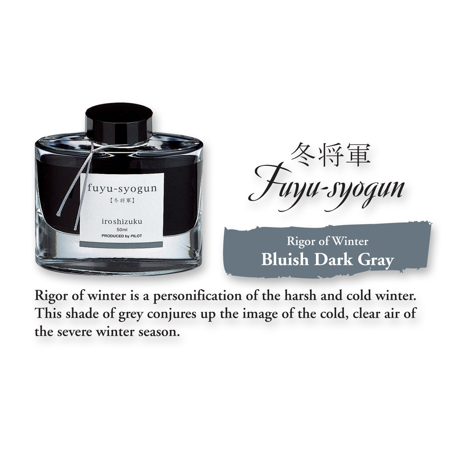 Foto 4 pulgar | Pluma Estilográfica Ink Pilot Iroshizuku Fuyu-syogun, 50 Ml, Color Gris Frío - Venta Internacional.