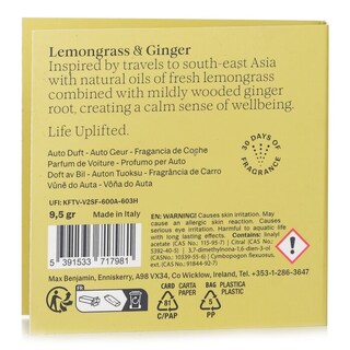 Foto 2 | Recarga De Fragancia Para Coche Max Benjamin Lemongrass & Ginger - Venta Internacional.