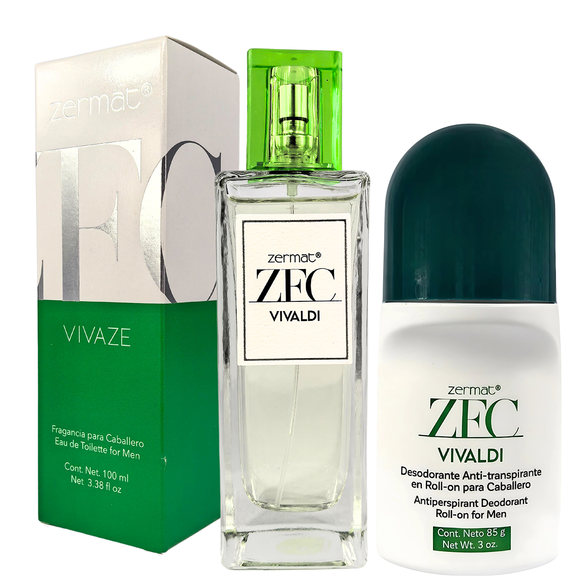 Foto 3 pulgar | Paquete Perfume Zermat Vivaldi 100ml Caballero + Desodorante