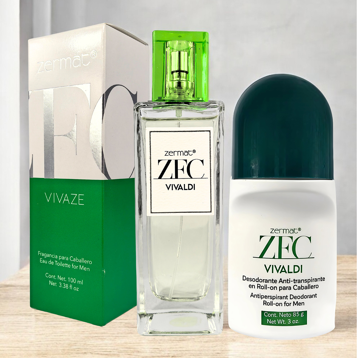 Foto 5 pulgar | Paquete Perfume Zermat Vivaldi 100ml Caballero + Desodorante