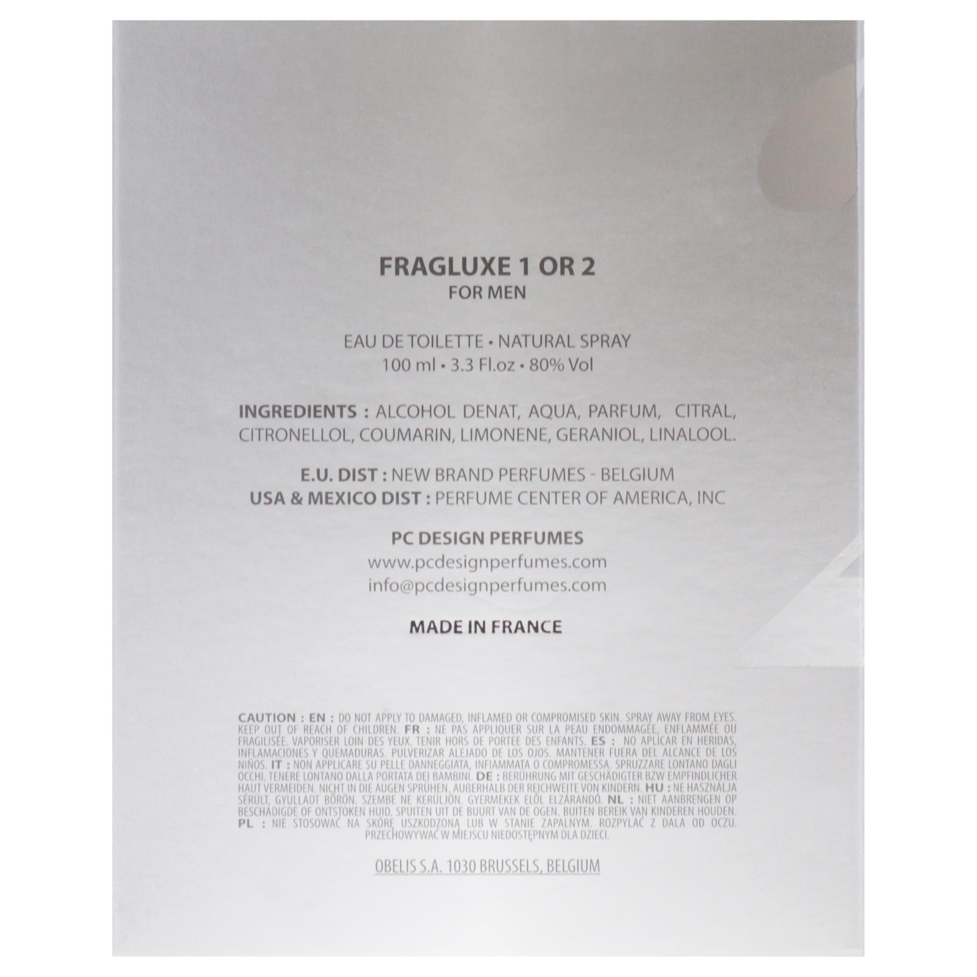 Foto 7 | Perfume Fragluxe 1 O 2 Para Hombre Edt En Aerosol De 100 Ml - Venta Internacional.