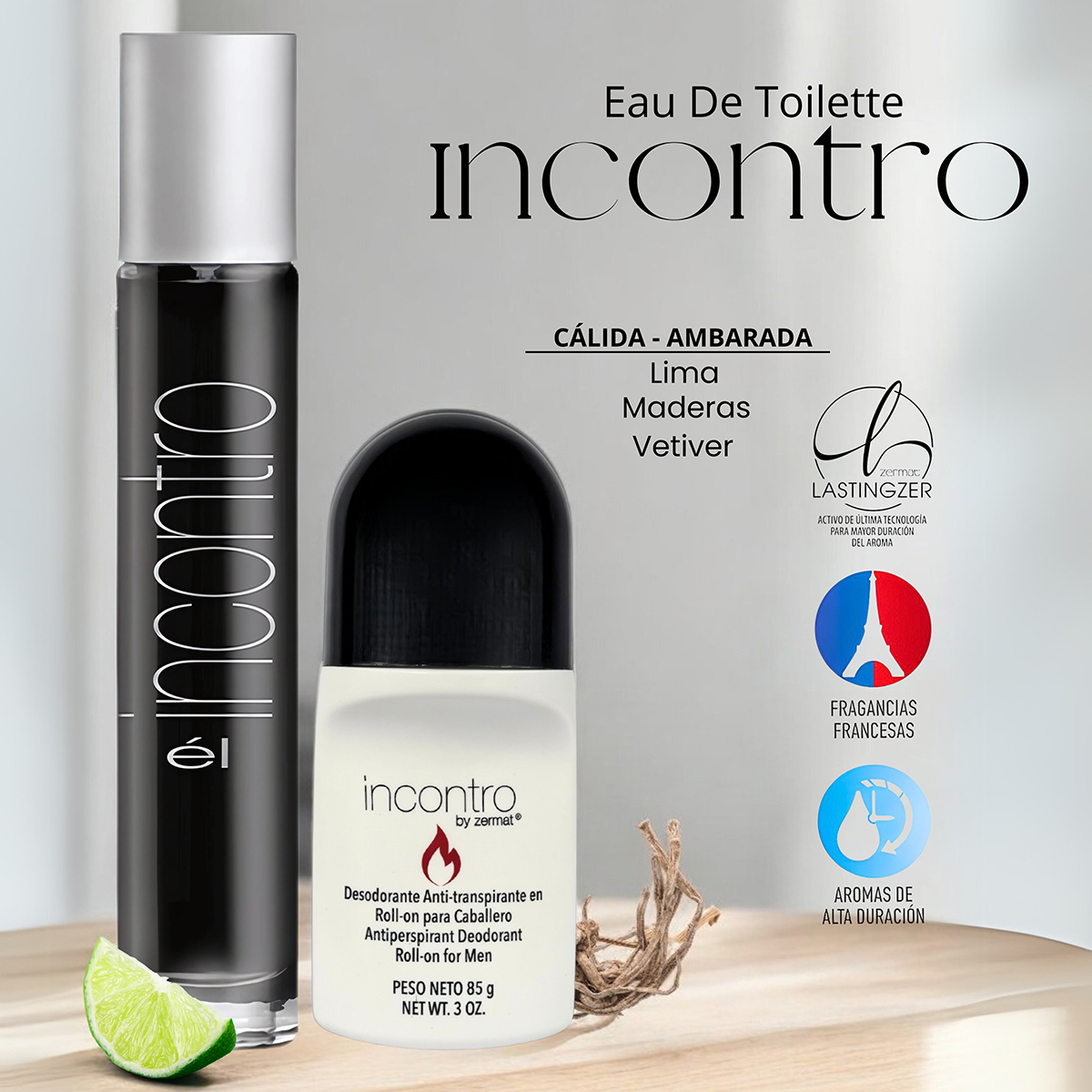 Foto 4 pulgar | Perfume Zermat Incontro paquete con Desodorante para Hombre