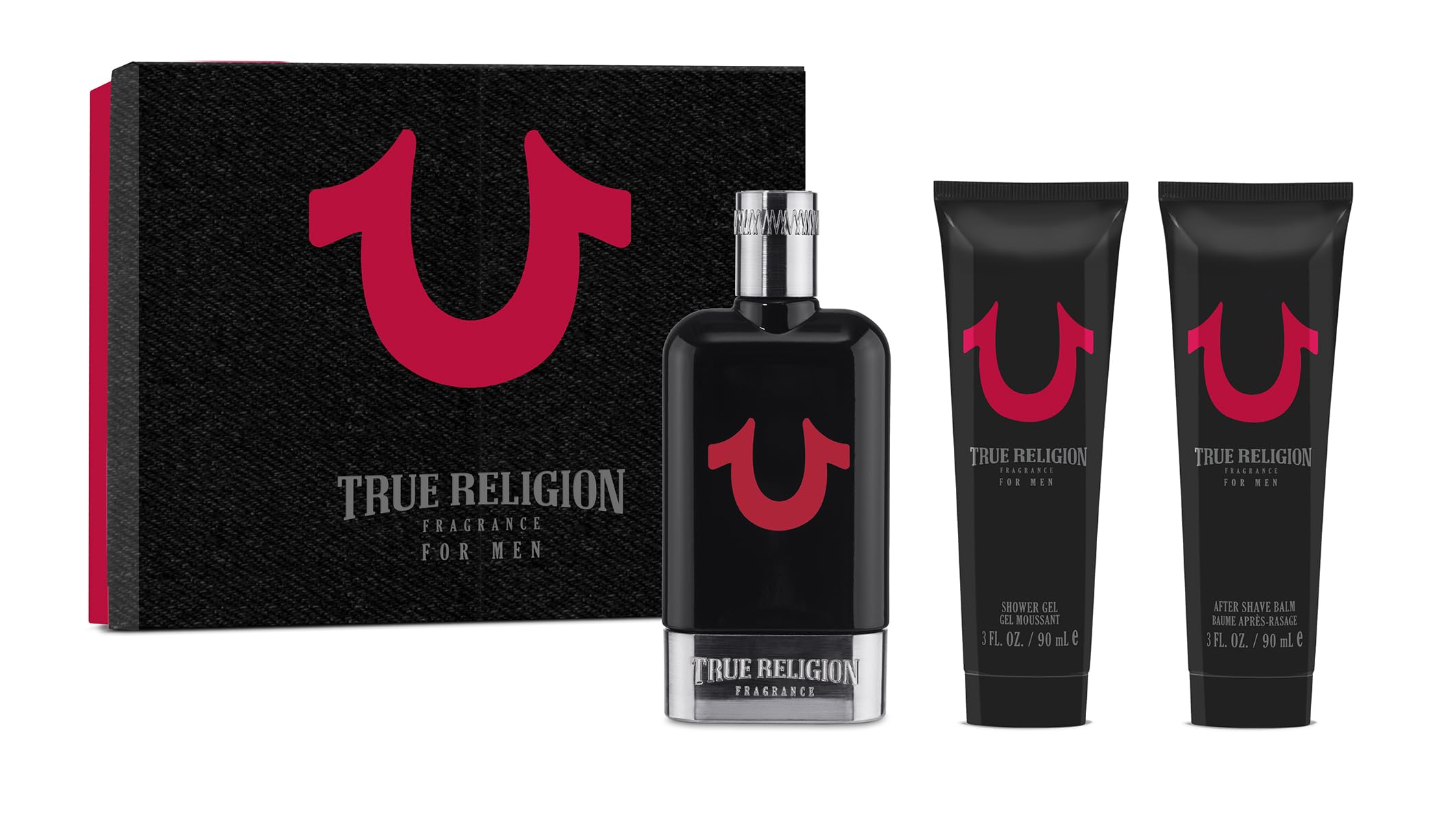 Set De Regalo True Religion Men Cologne 100 Ml Edt, Gel De Ducha Y Loción Para Después Del Afeitado - Venta Internac