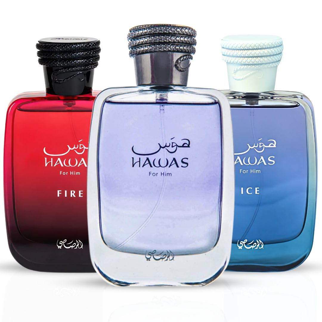 Foto 1 | Perfume Rasasi Hawas, Hawas Ice & Hawas Fire, Perfume, 100 Ml - Venta Internacional.