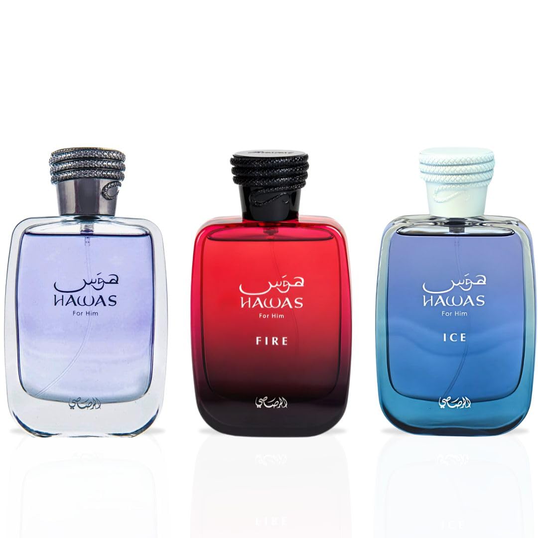Foto 3 pulgar | Perfume Rasasi Hawas, Hawas Ice & Hawas Fire, Perfume, 100 Ml - Venta Internacional.