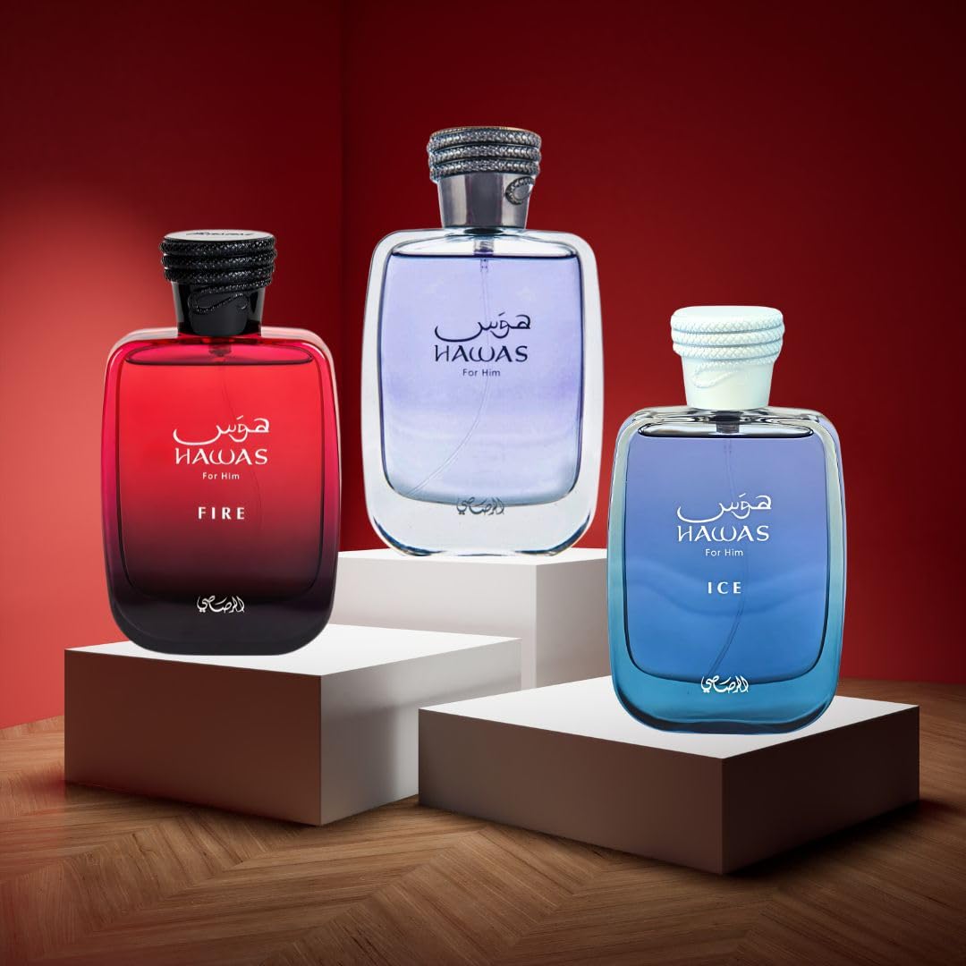 Foto 4 pulgar | Perfume Rasasi Hawas, Hawas Ice & Hawas Fire, Perfume, 100 Ml - Venta Internacional.