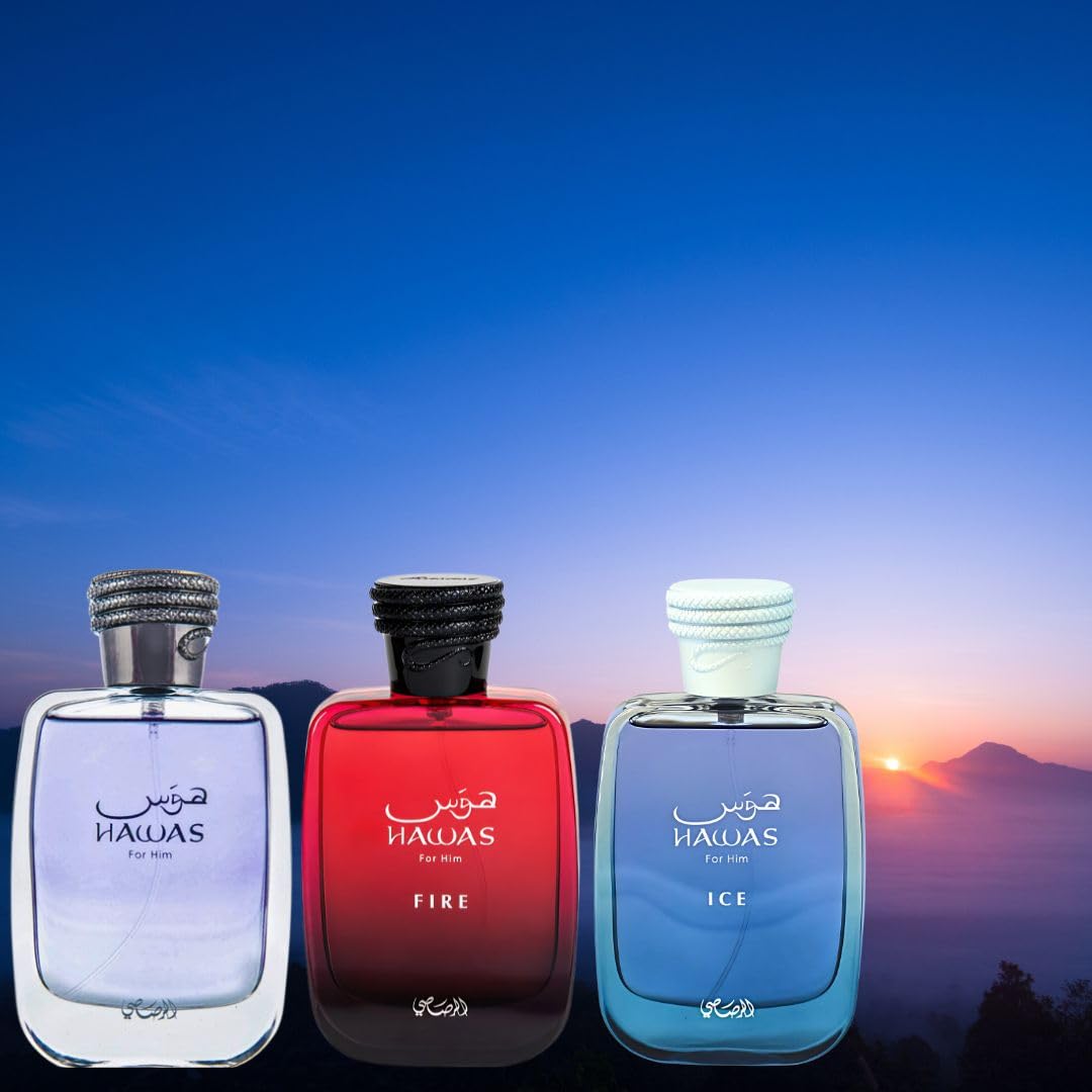 Foto 5 pulgar | Perfume Rasasi Hawas, Hawas Ice & Hawas Fire, Perfume, 100 Ml - Venta Internacional.