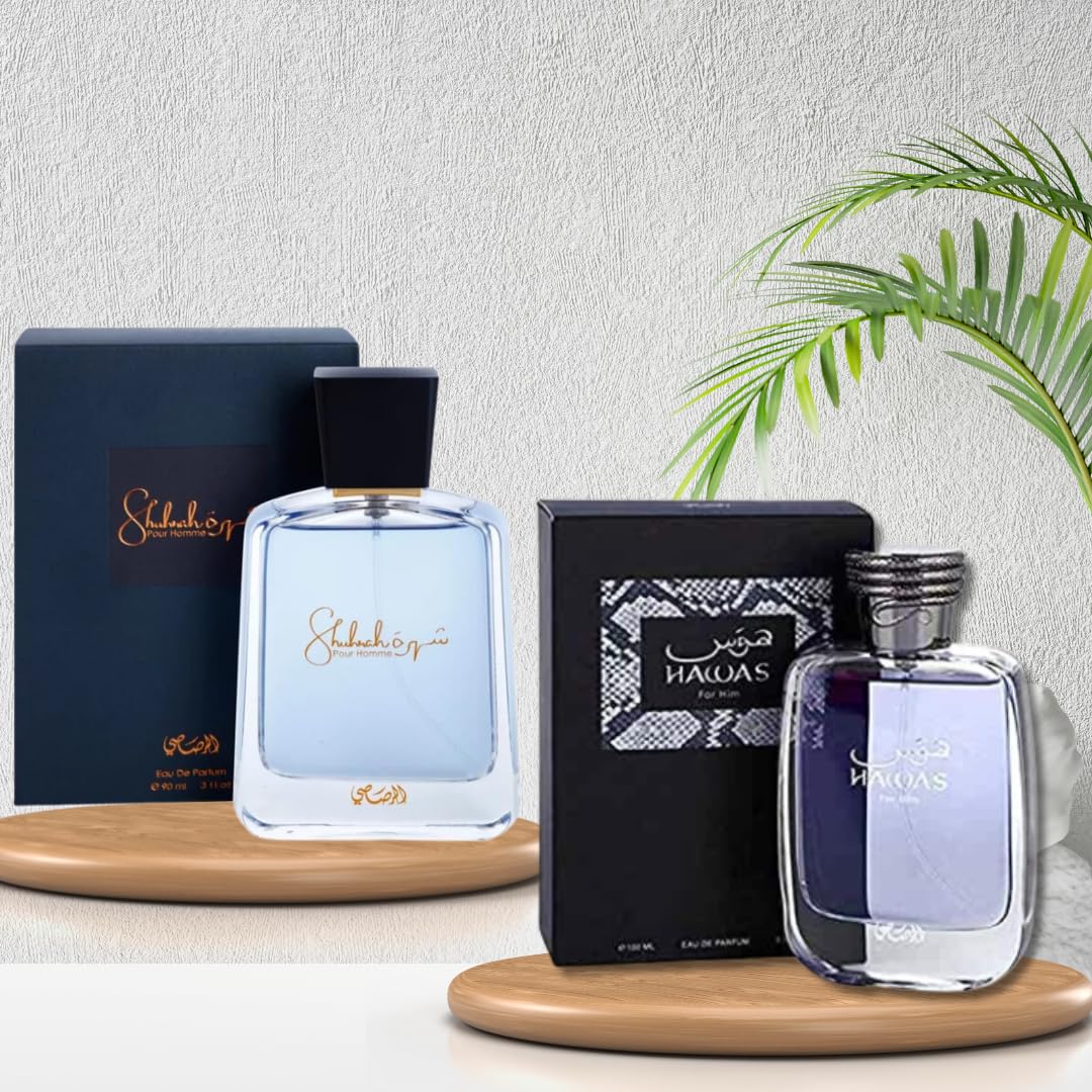 Foto 4 pulgar | Perfume Rasasi Hawas Para Él Edp De 100 Ml Y Shuhrah Para Hombre De 90 Ml - Venta Internacional.
