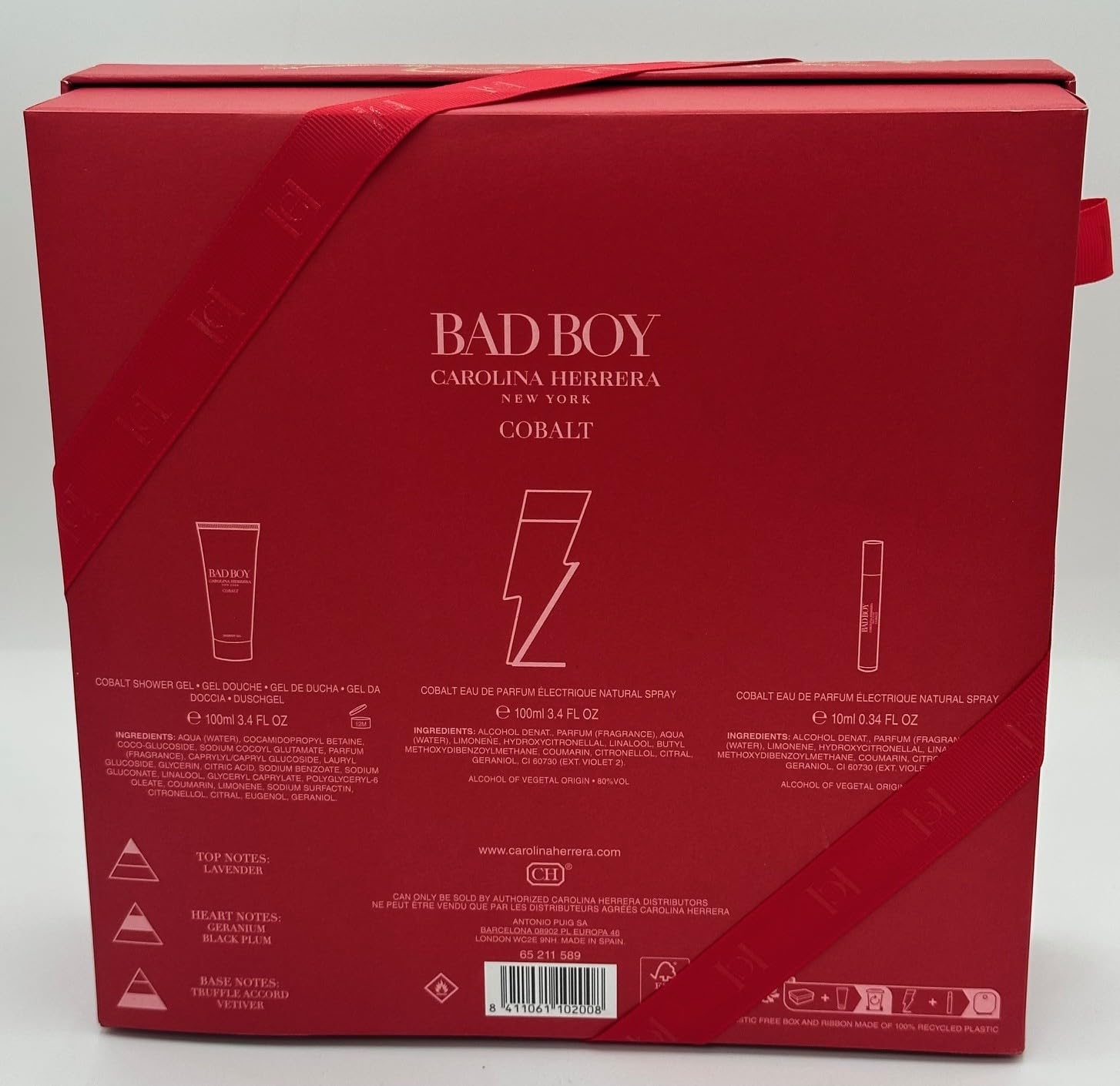 Foto 5 pulgar | Perfume Carolina Herrera Bad Boy Cobalt, 3.4 Oz/100 Ml Para Hombre - Venta Internacional.