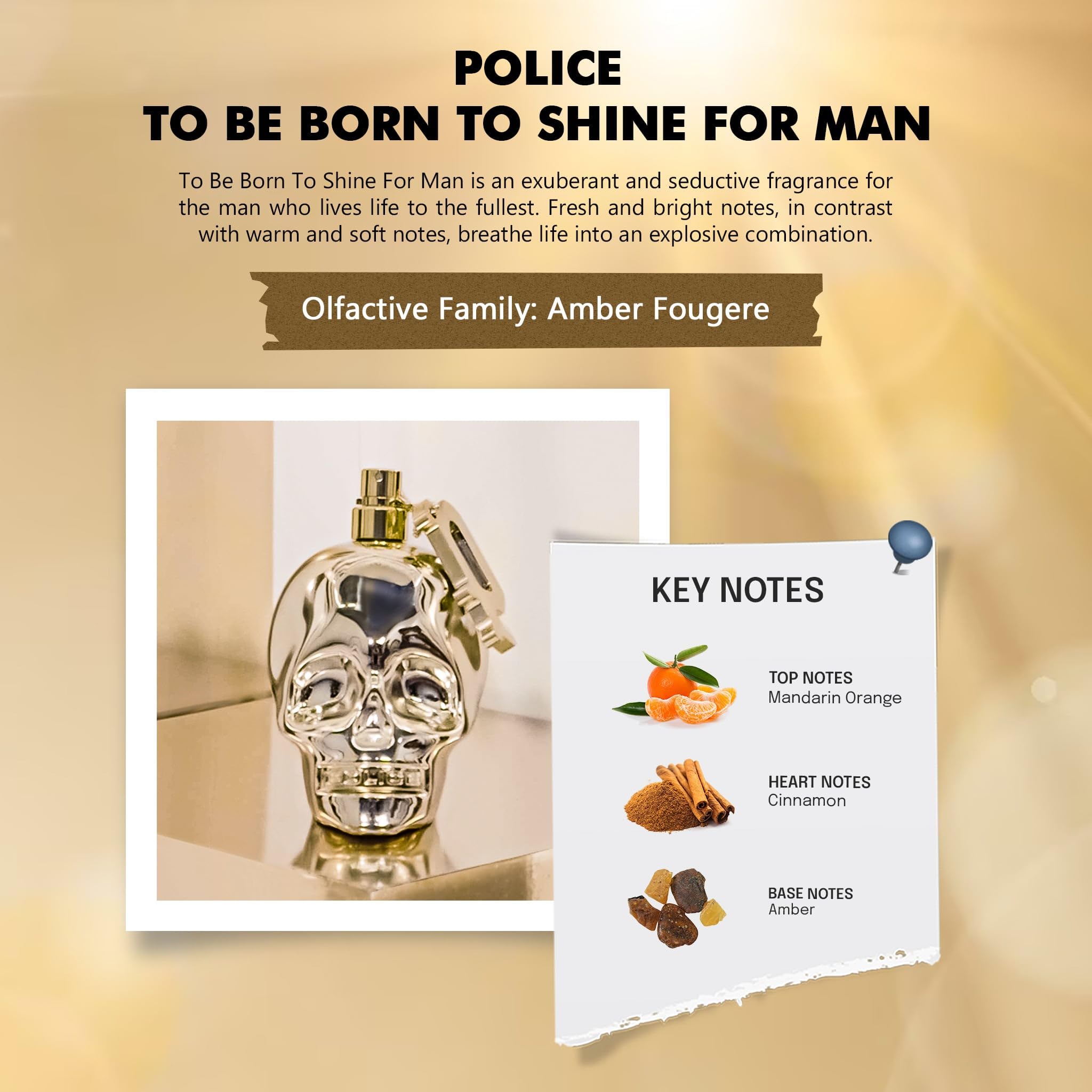 Foto 5 pulgar | Perfume Police Born To Shine For Him Edt 125 Ml Para Hombre - Venta Internacional.