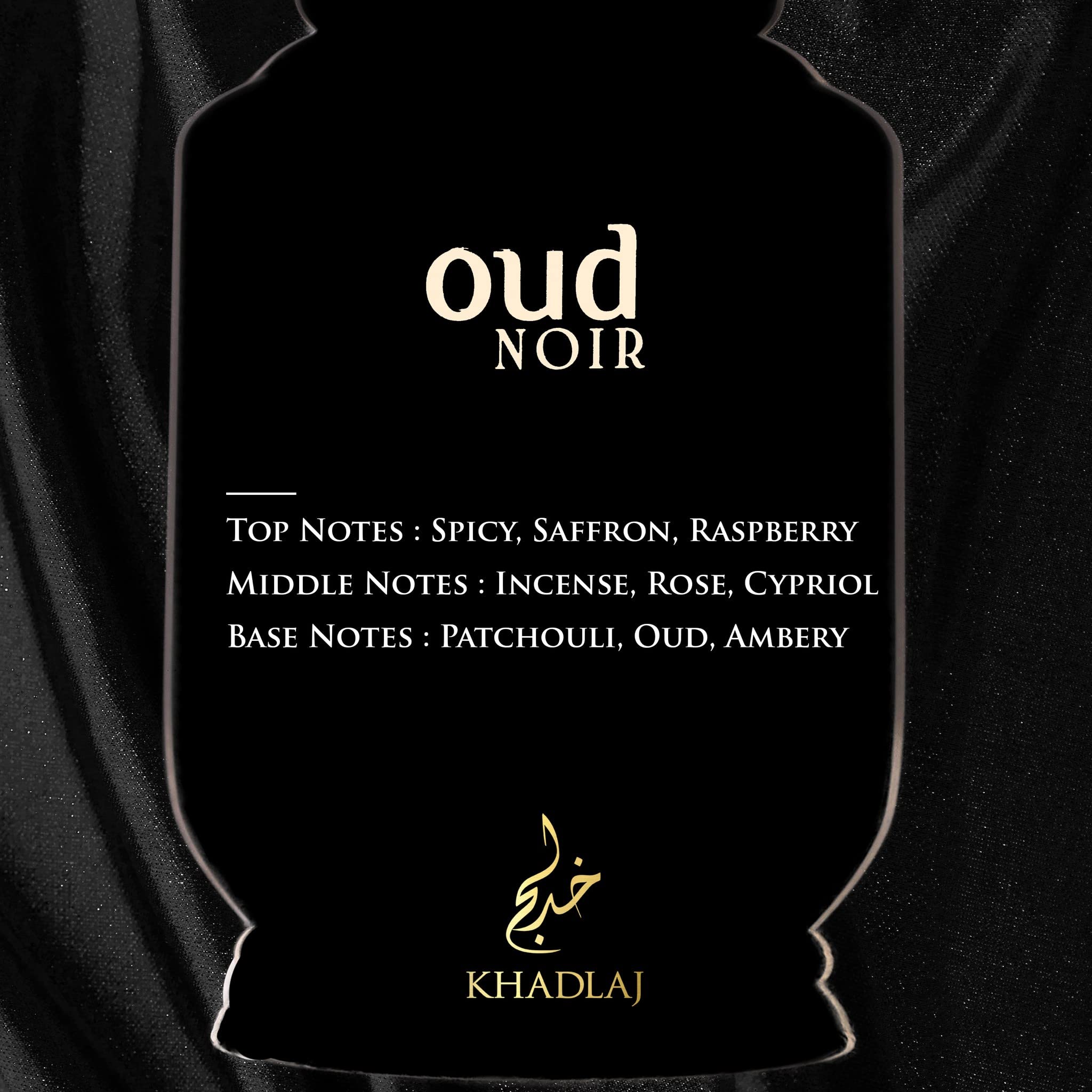 Foto 5 pulgar | Perfume Khadlaj Oud Noir Eau De Parfum, 100 Ml, En Aerosol, Unisex - Venta Internacional.
