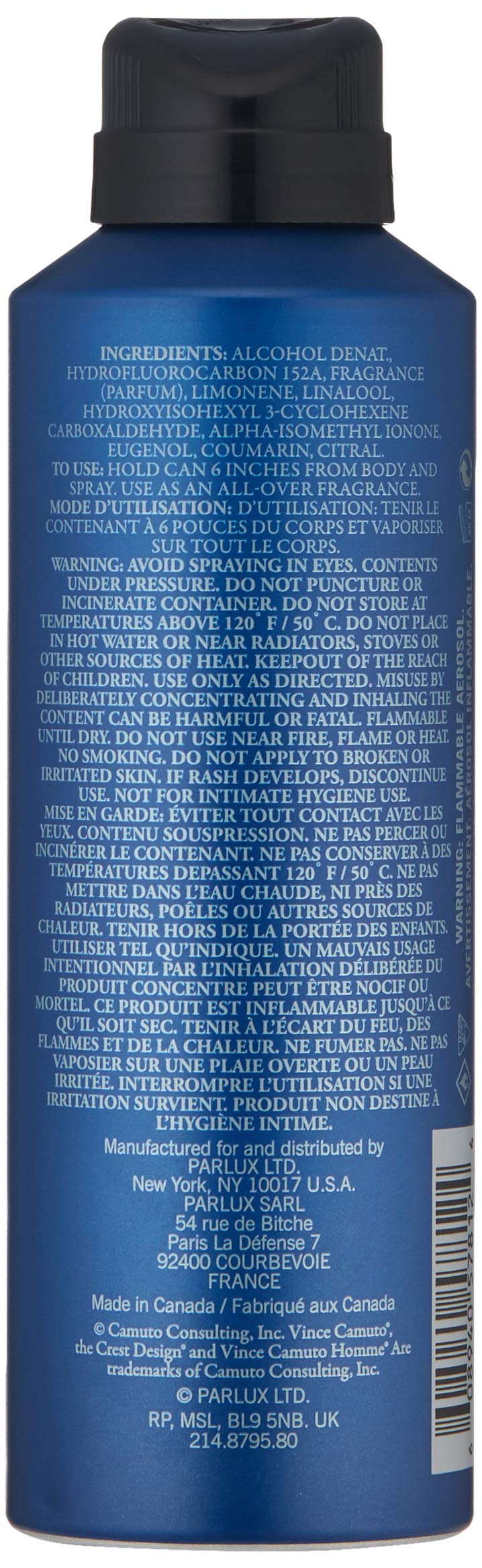 Foto 3 pulgar | Spray Corporal Vince Camuto Homme Para Hombre 180 Ml - Venta Internacional.