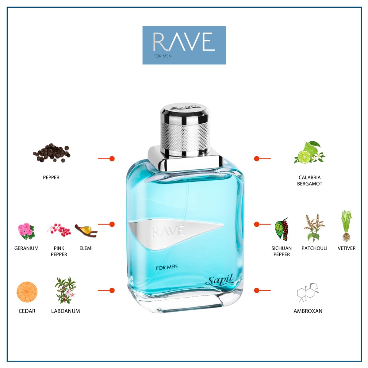 Foto 4 pulgar | Perfume Sapil Rave Eau De Toilette Para Hombre, 100 Ml - Venta Internacional.