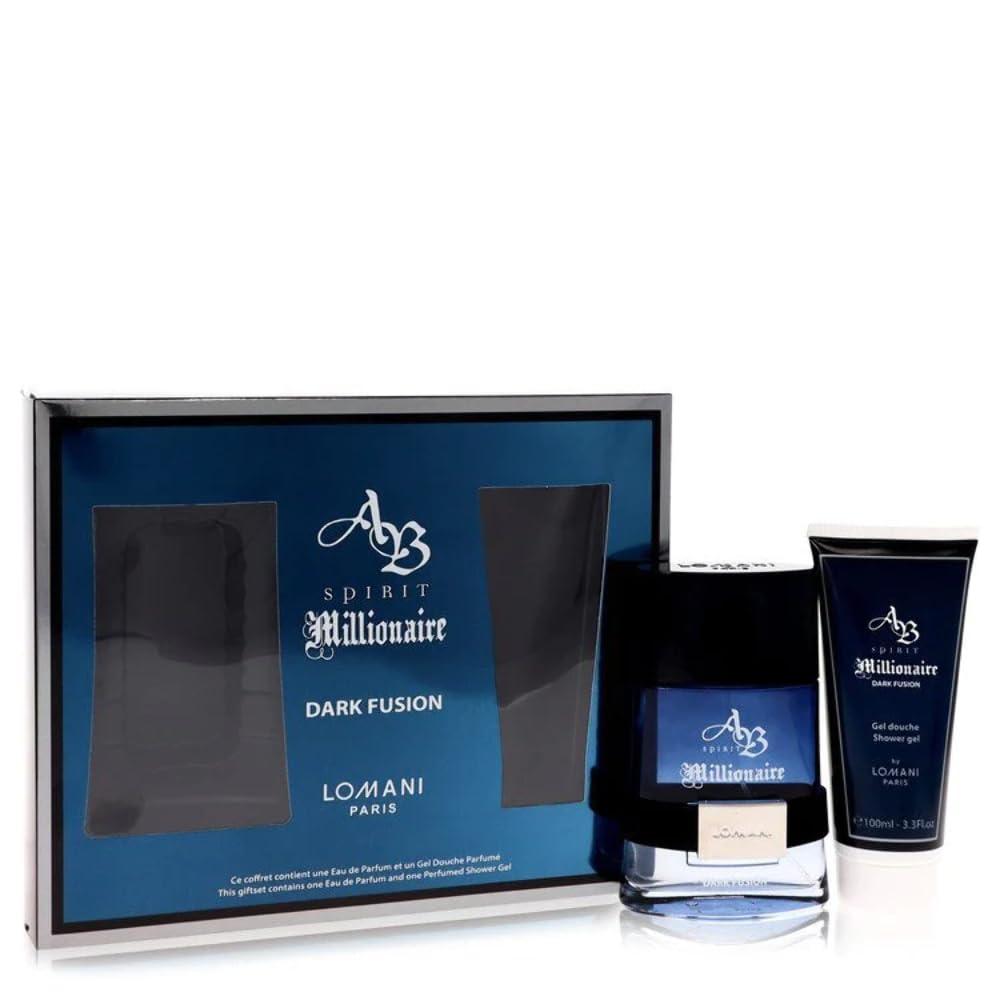 Set De Regalo De Perfume Lomani Ab Spirit Millionaire Dark Fusion - Venta Internacional.