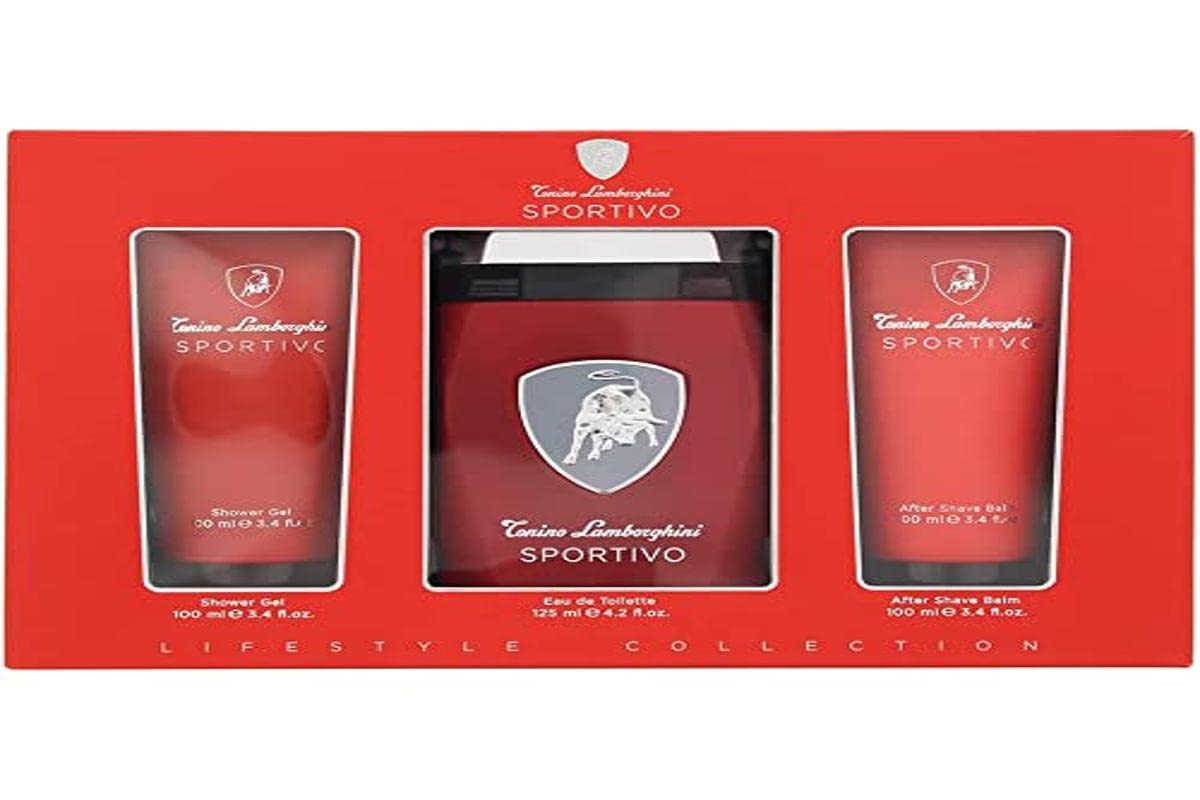 Set De Perfume De Regalo Lamborghini Sportivo Eau De Toilette 125 Ml - Venta Internacional.
