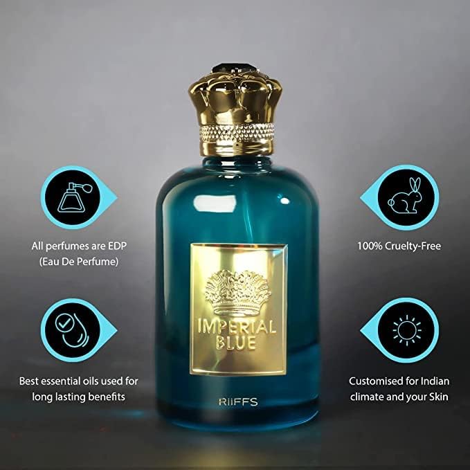 Foto 6 pulgar | Perfume Riiffs Imperial Blue Eau De Parfum Para Hombre, 100 Ml - Venta Internacional.