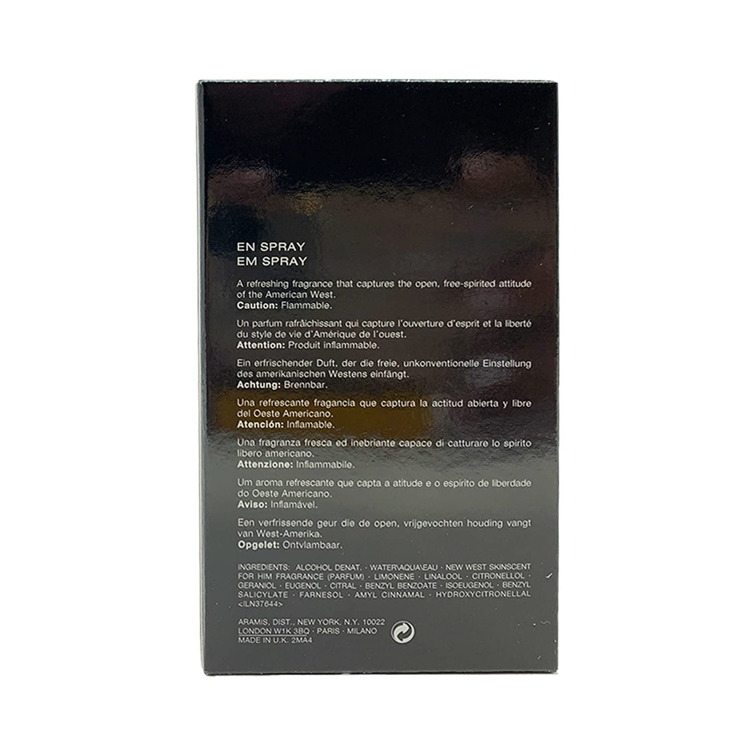 Foto 3 pulgar | Perfume Aramis New West Skinscent En Aerosol, 100 Ml, Para Hombre - Venta Internacional.