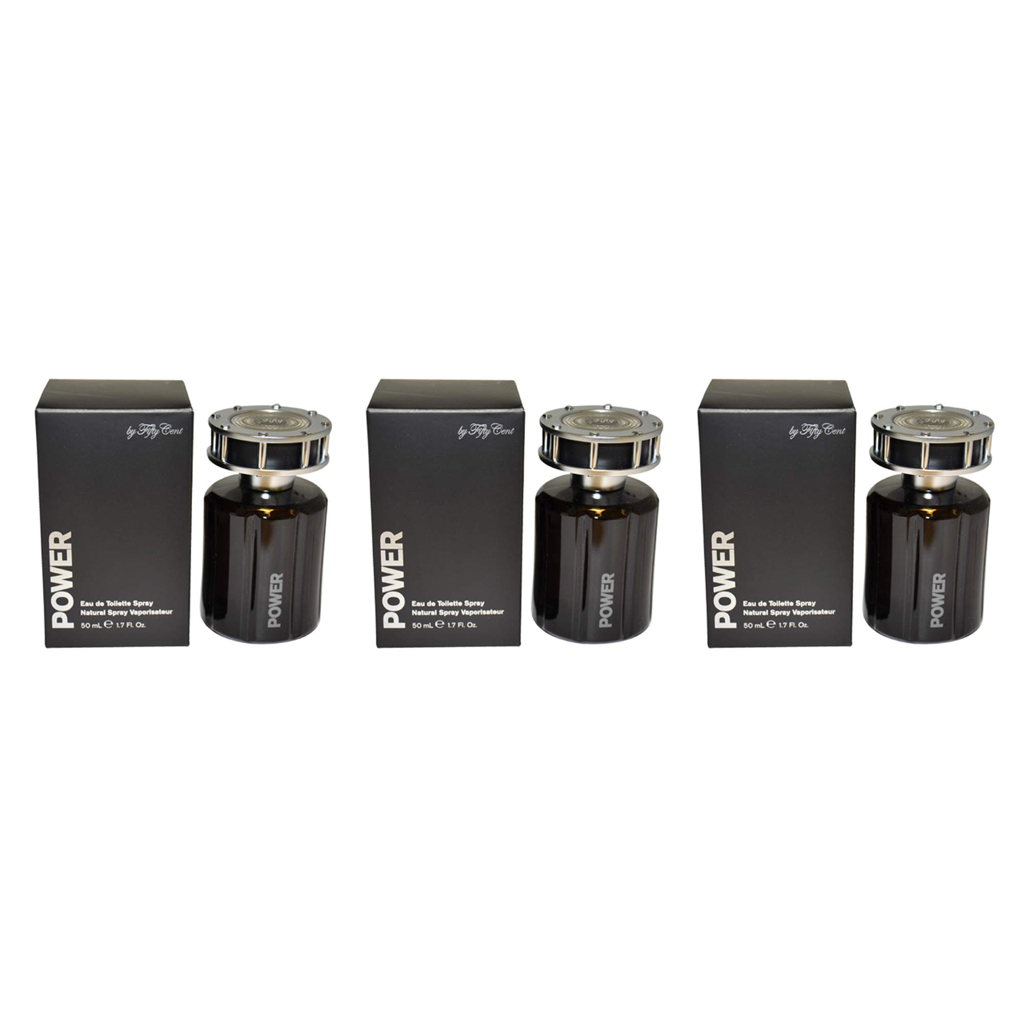 Perfume 50 Cent Power Para Hombre Edt En Aerosol, 50 Ml, Paquete De 3 - Venta Internacional.