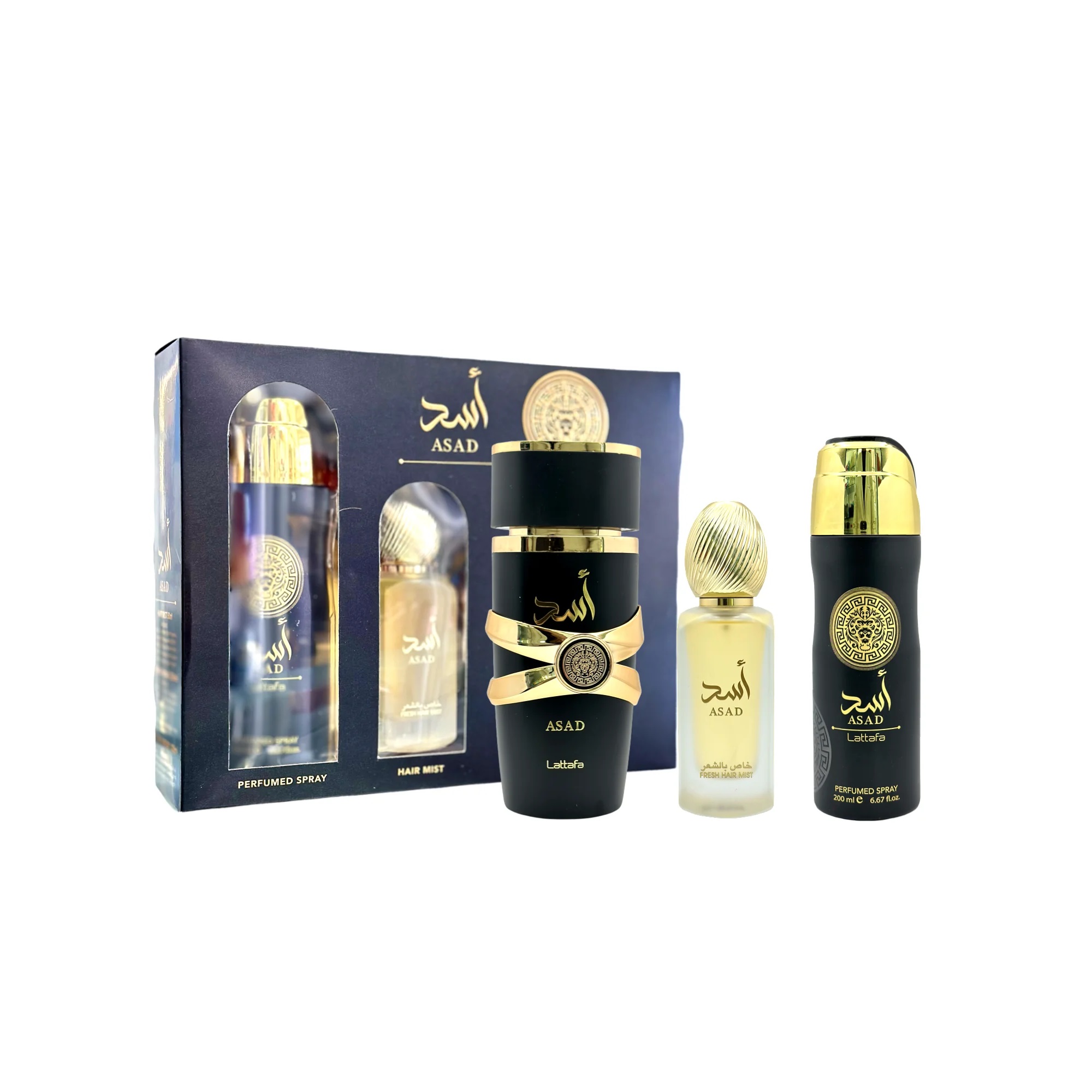 Foto 2 pulgar | Set de Perfume Lattafa Asad 100 Ml Eau de Parfum 3 Piezas - Venta Internacional