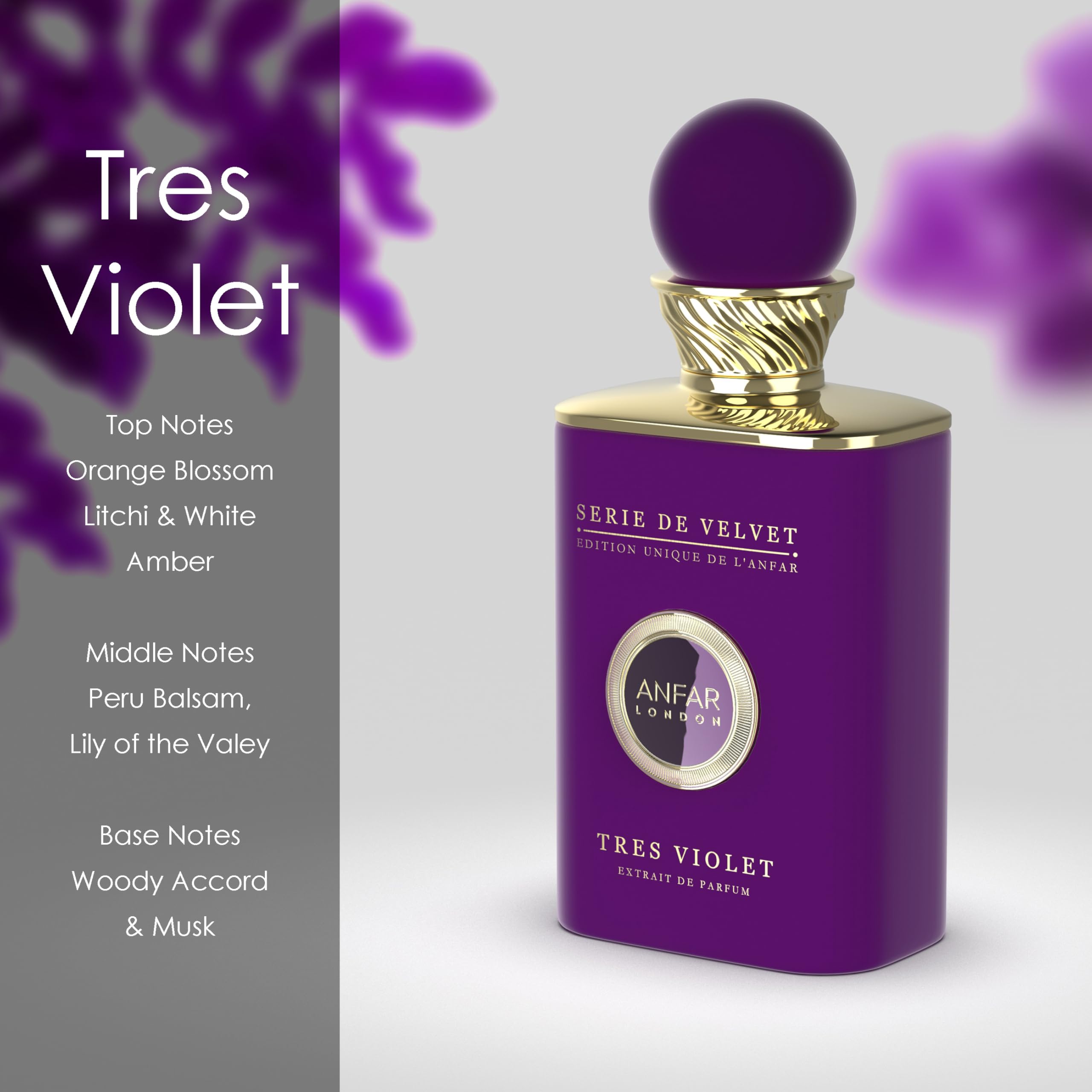 Foto 4 pulgar | Perfume Anfar London Tres Violet Pour Femme 100 Ml Para Mujer - Venta Internacional.