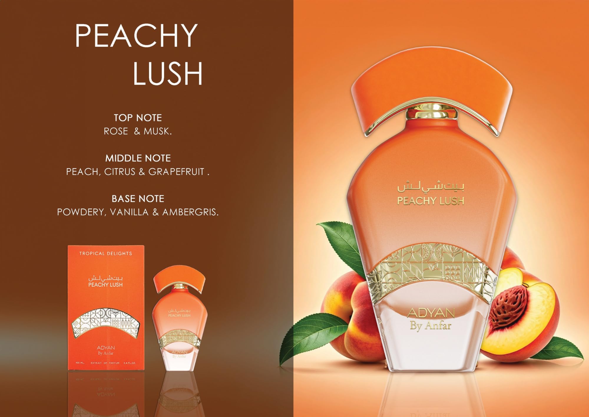 Foto 4 pulgar | Perfume Adyan Peachy Lush Extrait De Parfum, 100 Ml, Unisex - Venta Internacional.