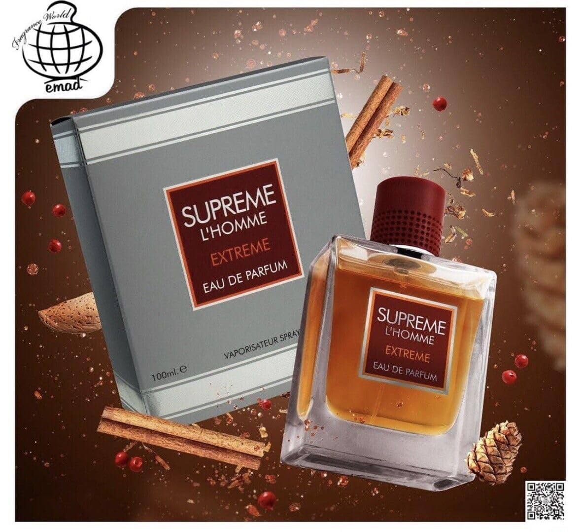Foto 3 pulgar | Perfume Fragrance World Supreme L'homme Extreme Eau De Parfum 100 Ml Para Hombre - Venta Internacional.