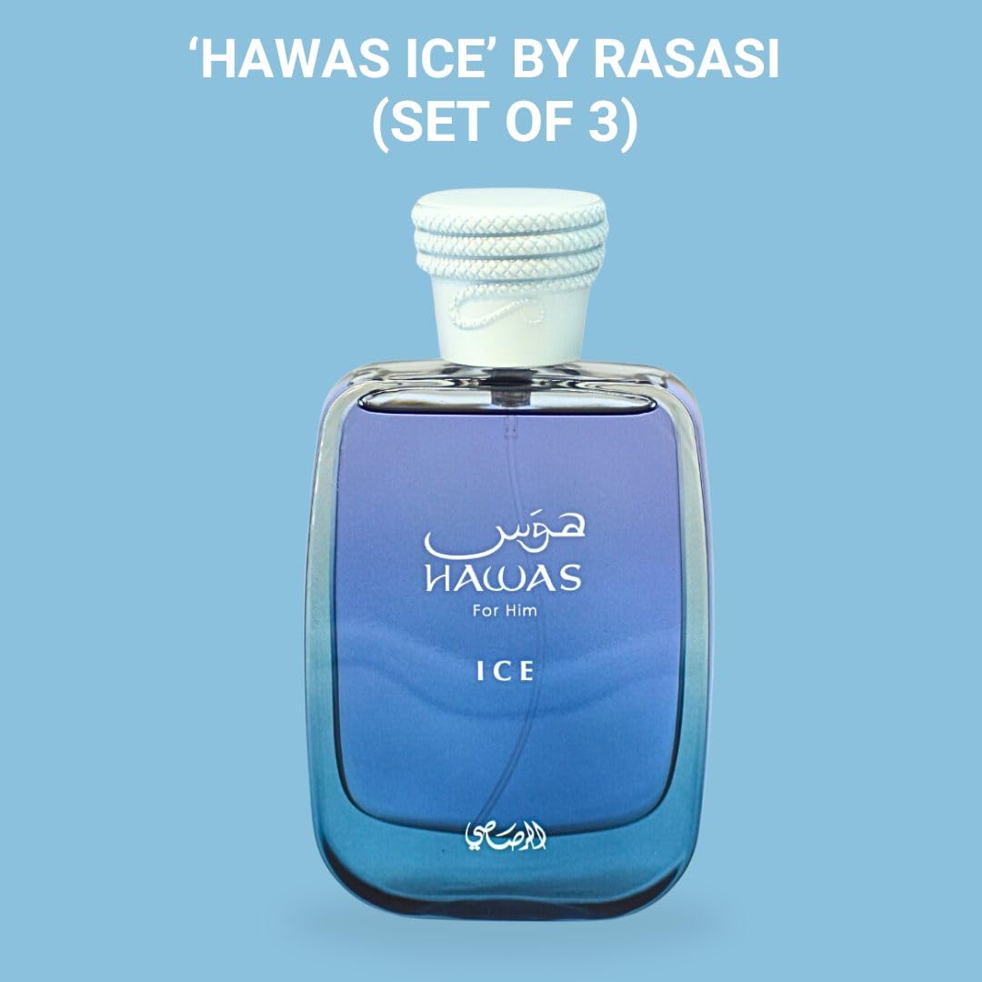 Foto 4 | Perfume Rasasi Hawas Ice Edp, 100 Ml, Para Hombre, Paquete De 3 - Venta Internacional.