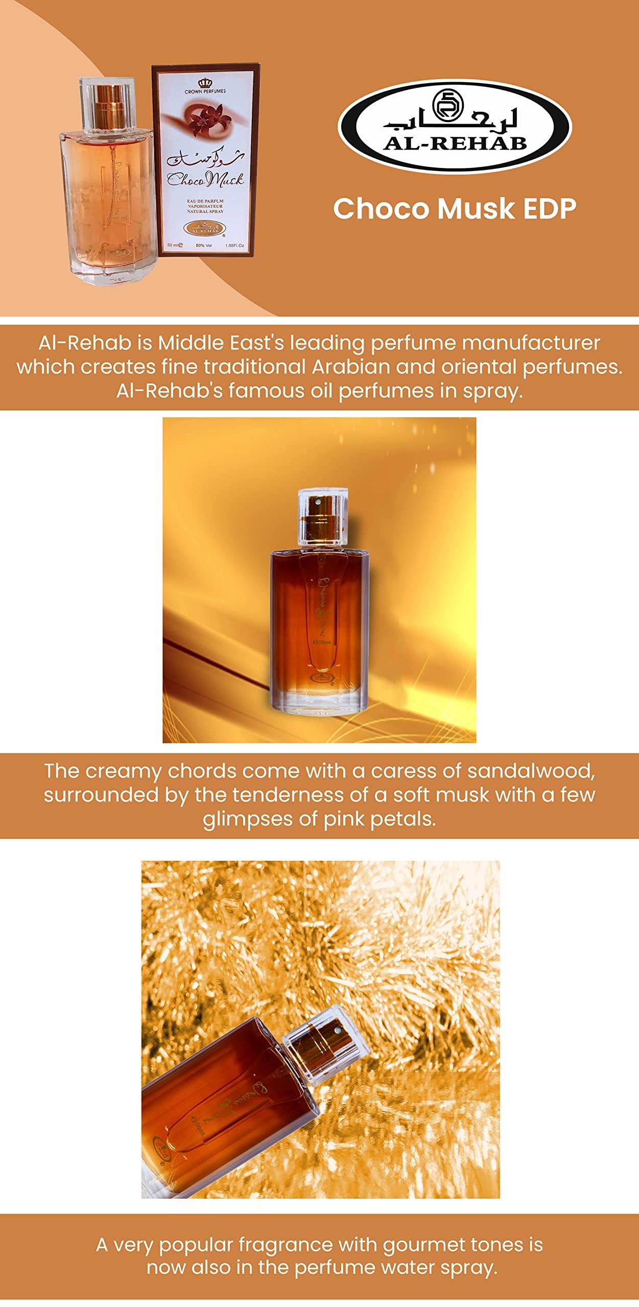Foto 3 pulgar | Perfume En Aerosol Al-rehab Choco Musk Arabian 50 Ml - Venta Internacional.