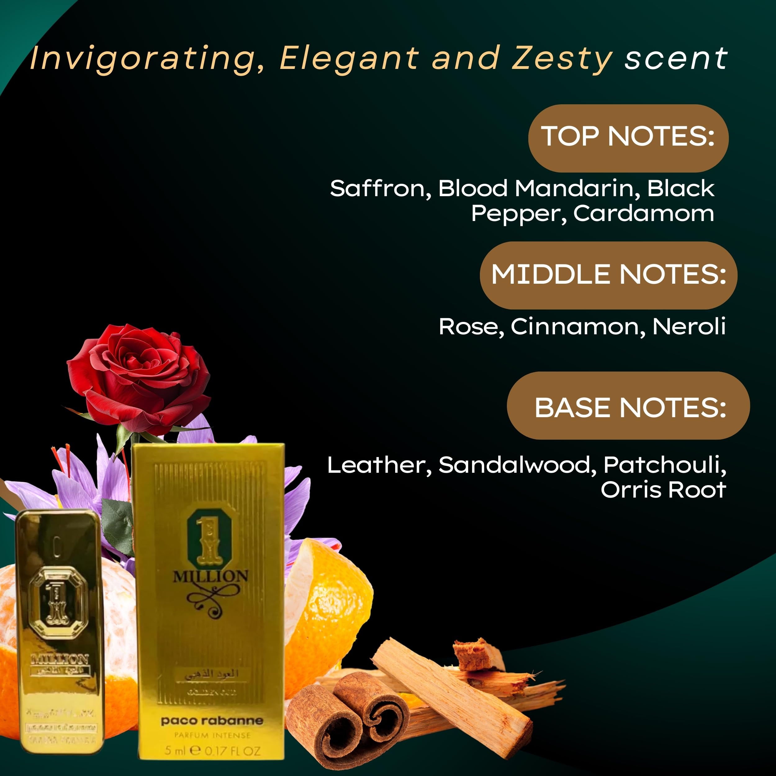 Foto 3 pulgar | Perfume Paco Rabanne 1 Million Golden Oud Parfum Intense, 5 Ml - Venta Internacional.
