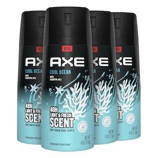 Foto 1 | Desodorante Corporal Axe Dual Action Cool Ocean, 120 Ml, Paquete De 4 - Venta Internacional.