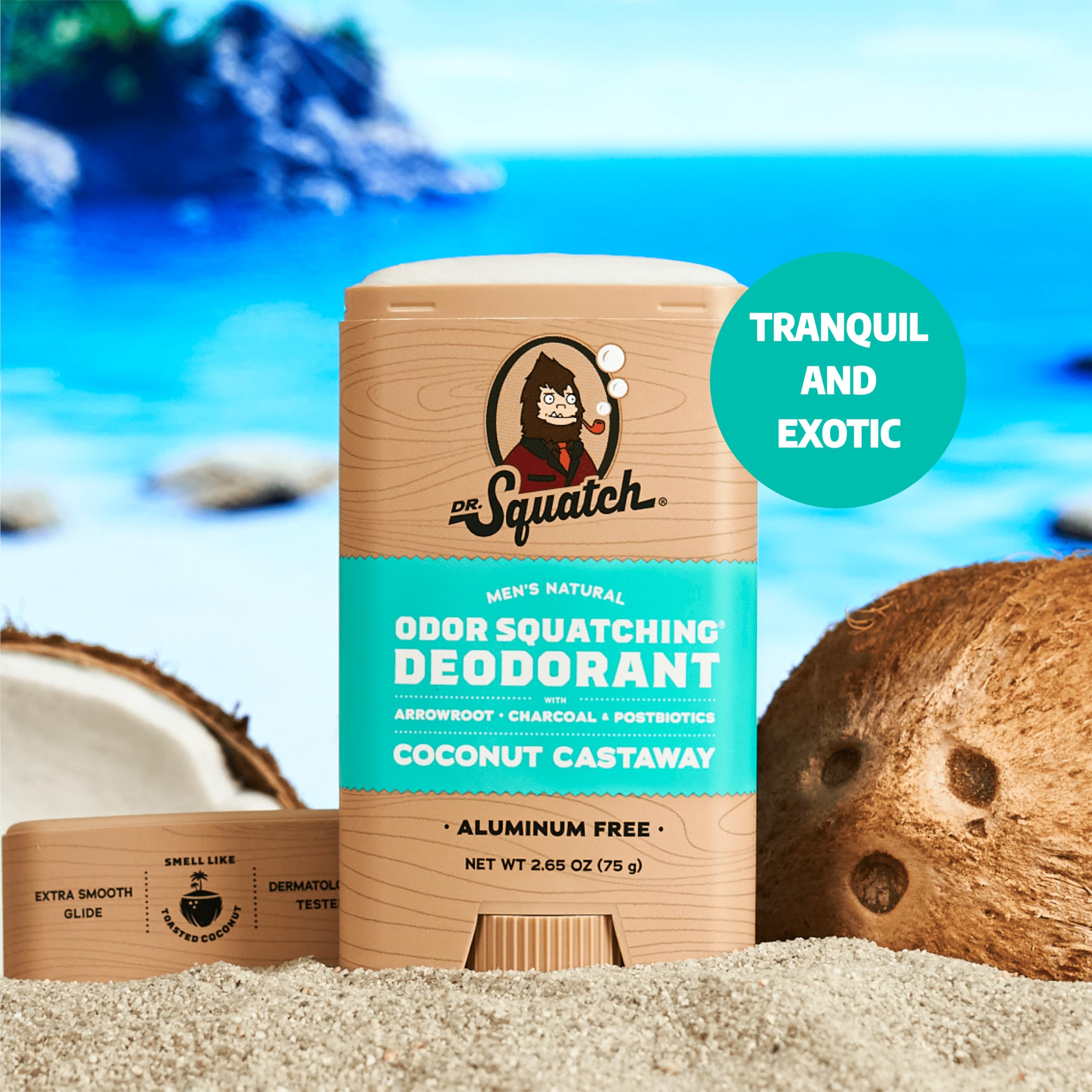 Foto 4 pulgar | Desodorante Dr. Squatch Natural Coconut Castaway Para Hombre, 80 Ml, Paquete De 3 - Venta Internacional.
