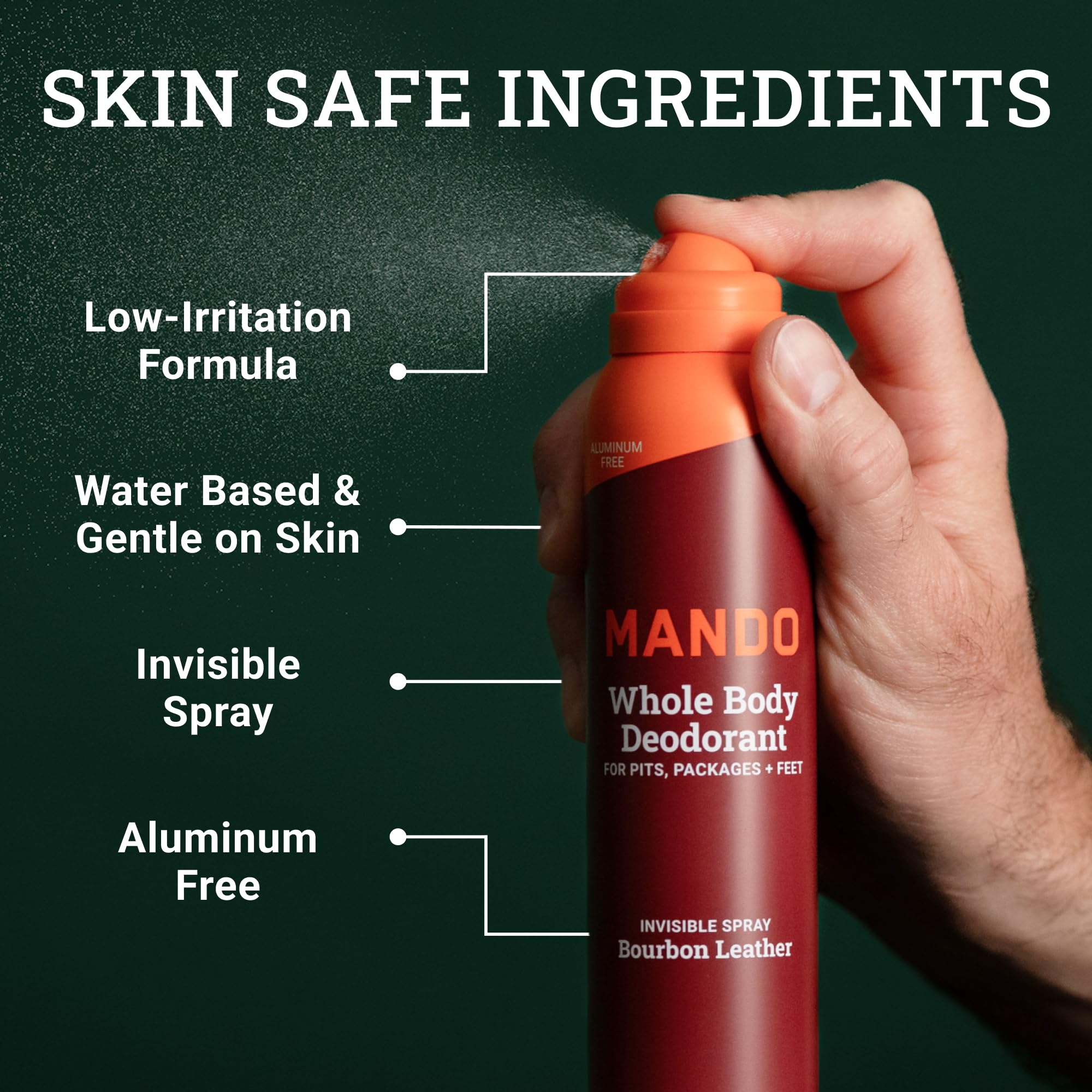 Foto 4 pulgar | Desodorante En Aerosol Mando Whole Body Para Hombre, 100 Ml, 72 Horas, Control De Olores - Venta Internacional.