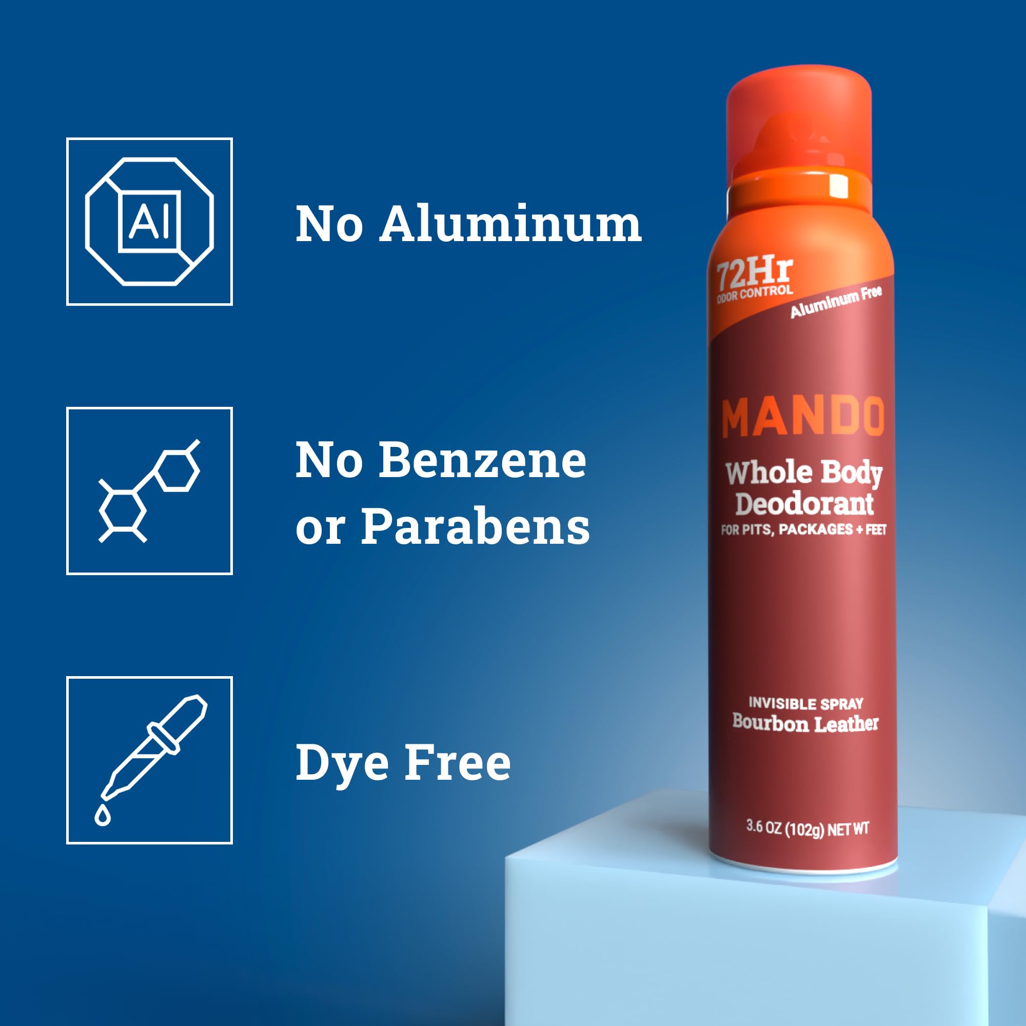 Foto 5 pulgar | Desodorante En Aerosol Mando Whole Body Para Hombre, 100 Ml, 72 Horas, Control De Olores - Venta Internacional.
