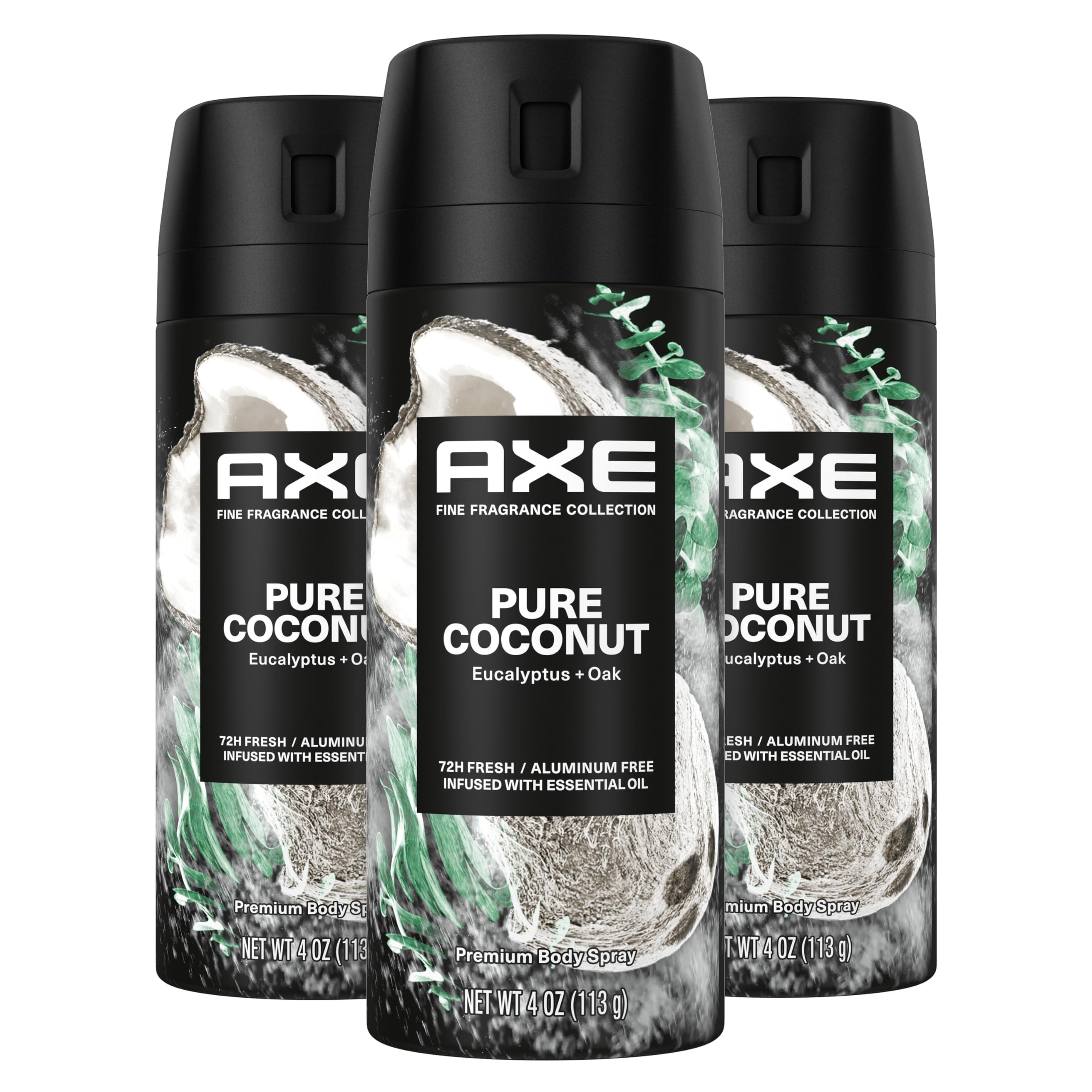 Desodorante Axe Pure Coconut de 3 Piezas-Venta Internacional