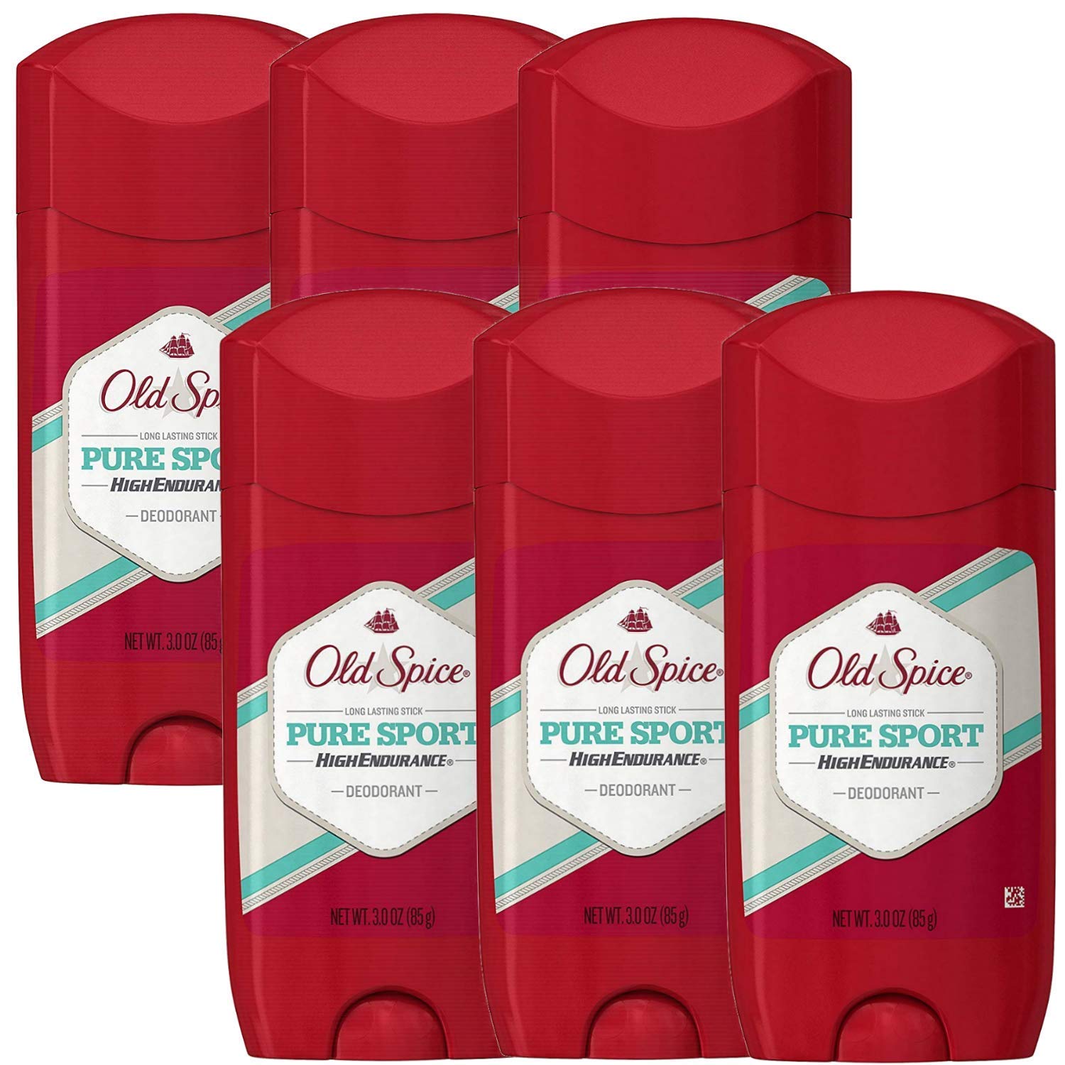 Foto 2 pulgar | Desodorante Old Spice High Endurance Pure Sport De 85 G X 6 Unidades - Venta Internacional.