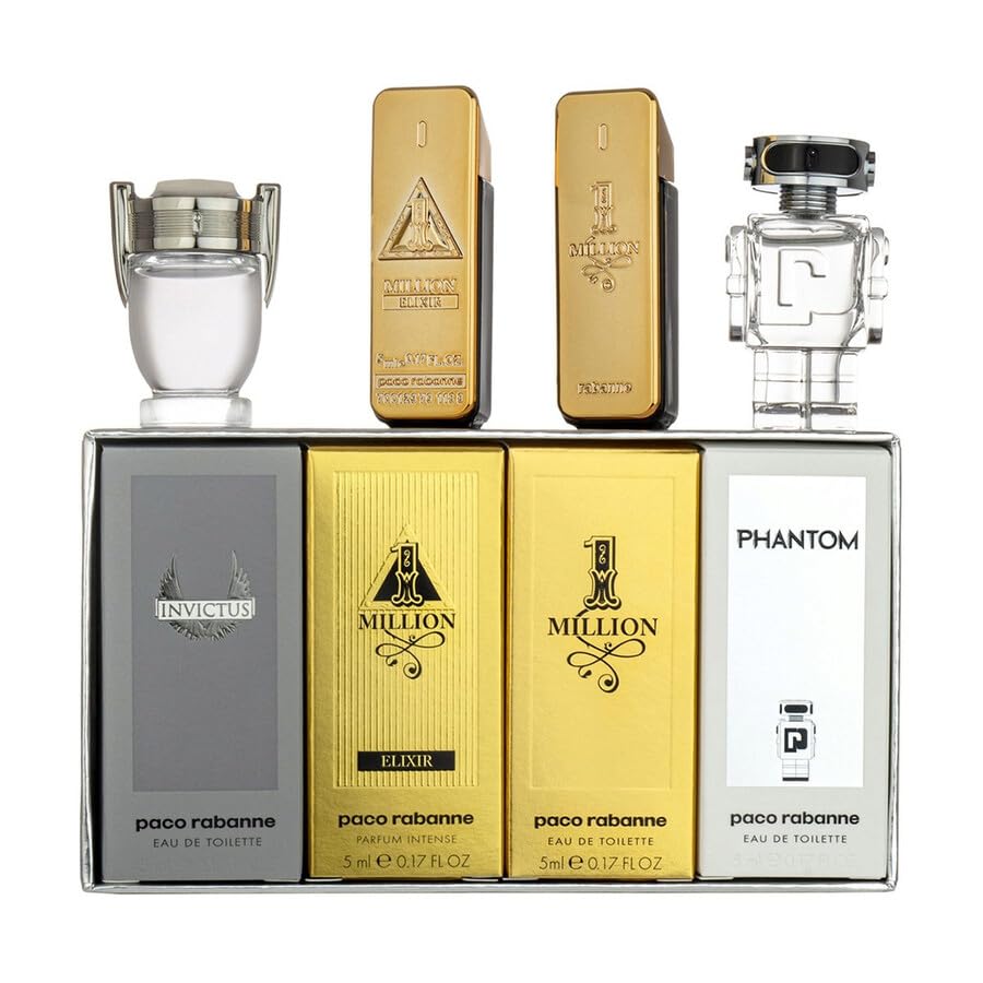 Set De Perfume Paco Rabanne Travel Collection Para Hombre, 4 X 5 Ml - Venta Internacional.