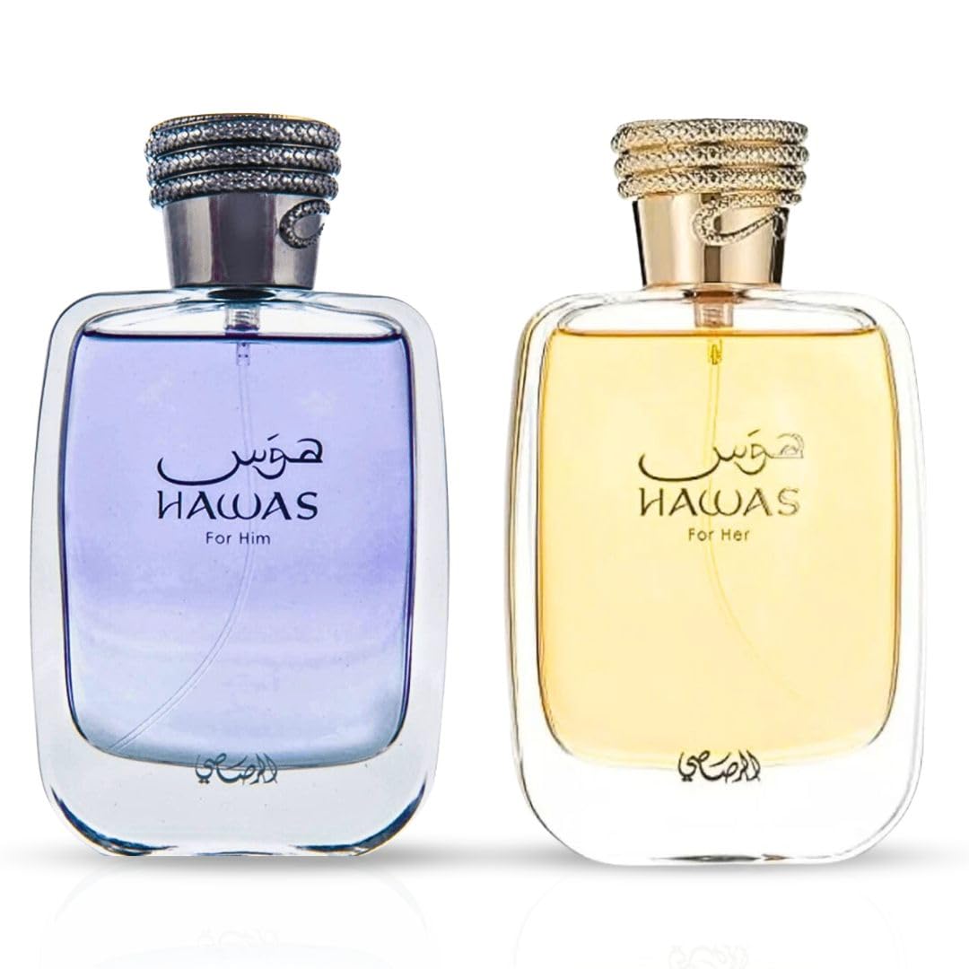 Perfume Rasasi Hawas Para Él Y Hawas Para Ella Edp 100 Ml - Venta Internacional.