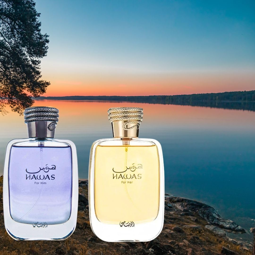 Foto 7 pulgar | Perfume Rasasi Hawas Para Él Y Hawas Para Ella Edp 100 Ml - Venta Internacional.