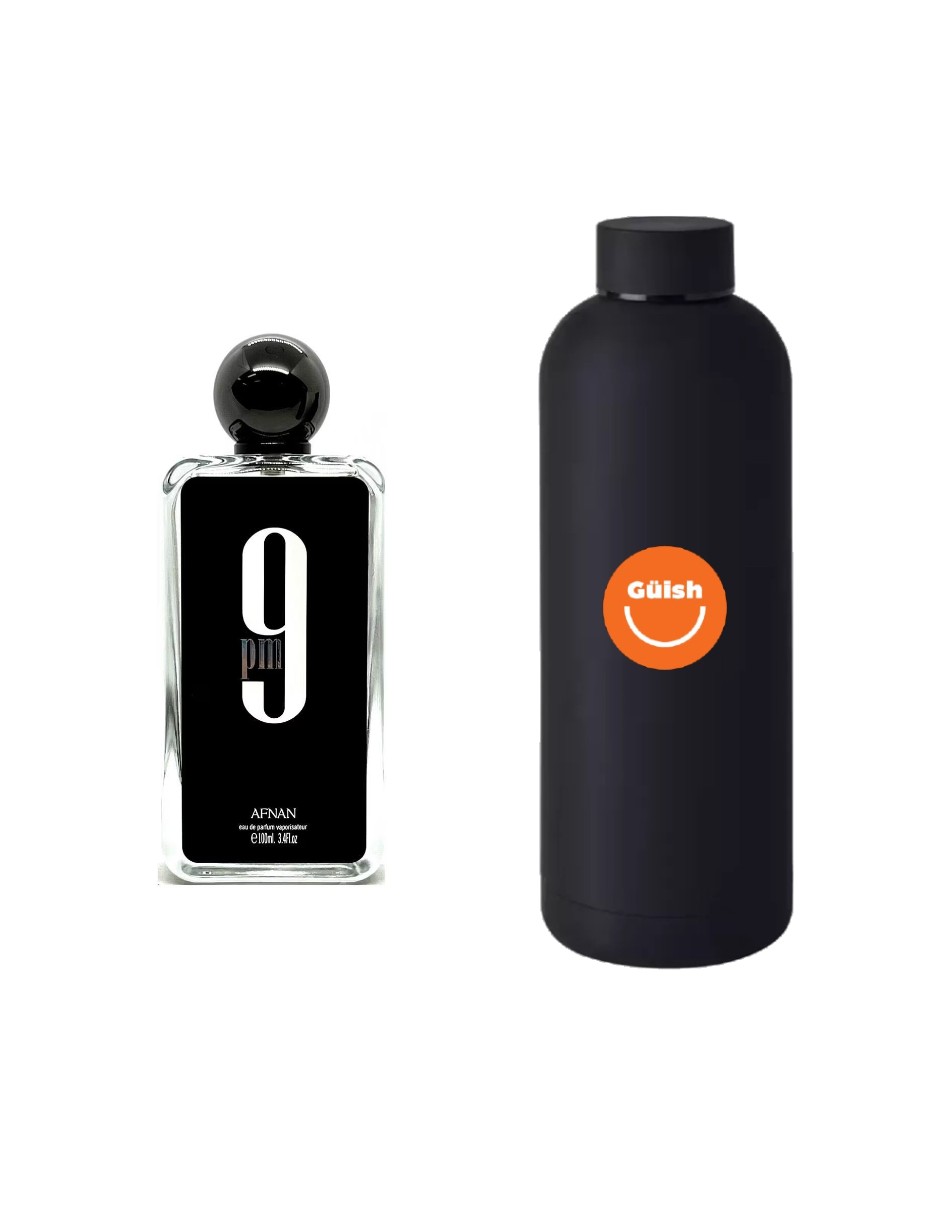 Foto 1 | Perfume Afnan 9 Pm + Termo De Agua De Regalo Güish