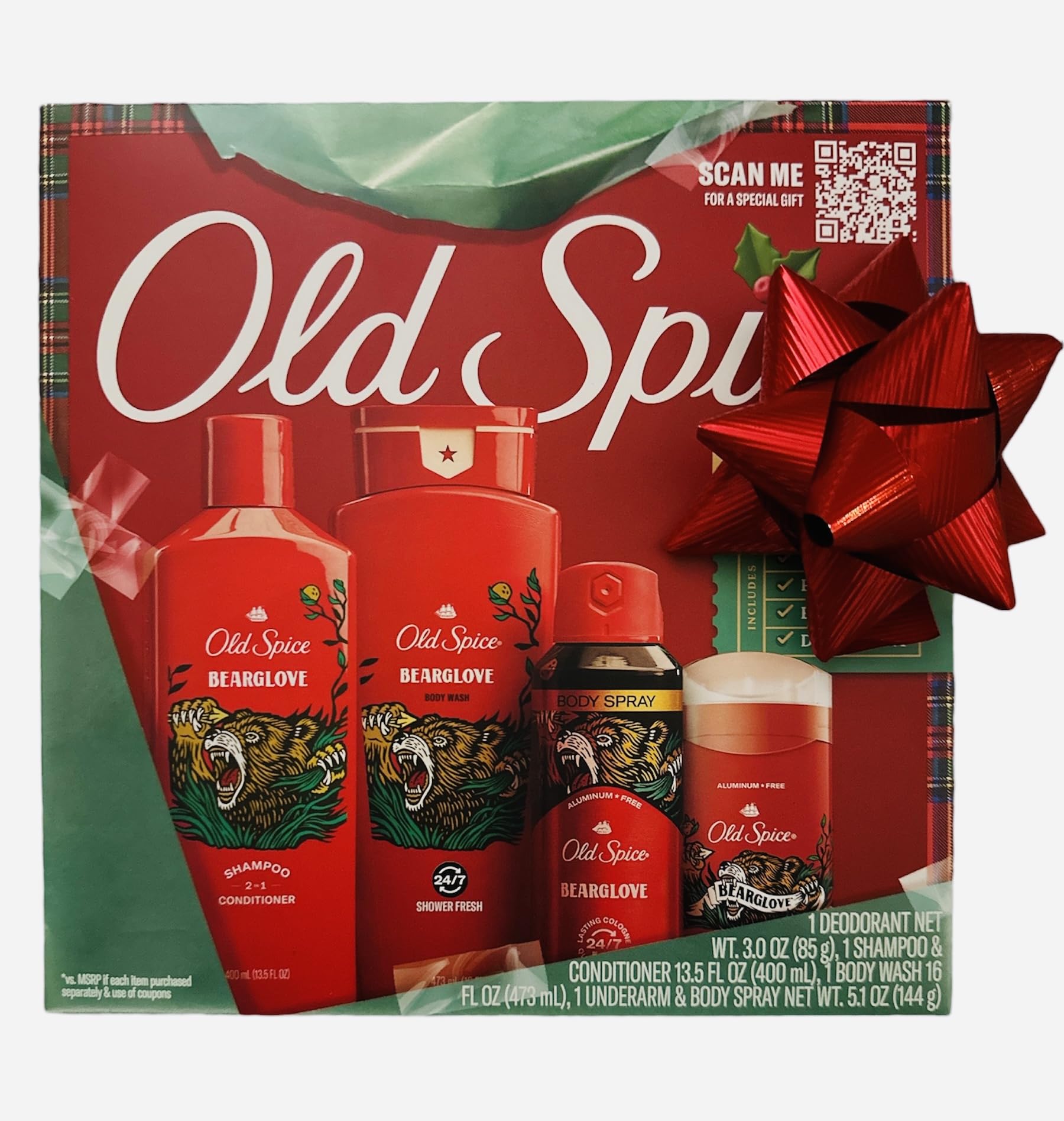 Set De Regalo Old Spice Bearglove De 3 Piezas - Venta Internacional.